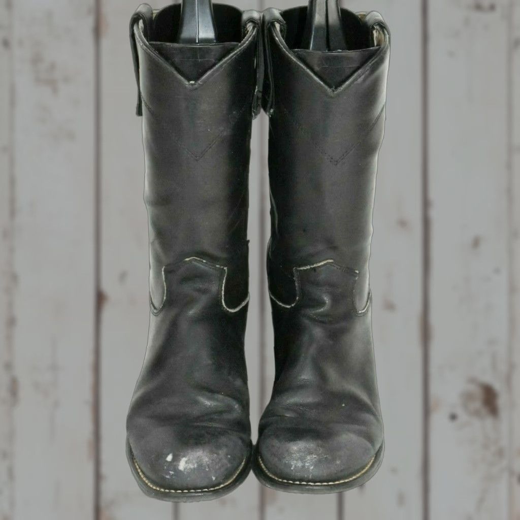 Roper Roy Cooper Womens Boots Black Leather Western Roper Cowboy Sz 5.5 M - 5.5 US - Round Toe - Western Theme - Cowgirl Footwear Size US 6 / IT 36 - 1 Thumbnail