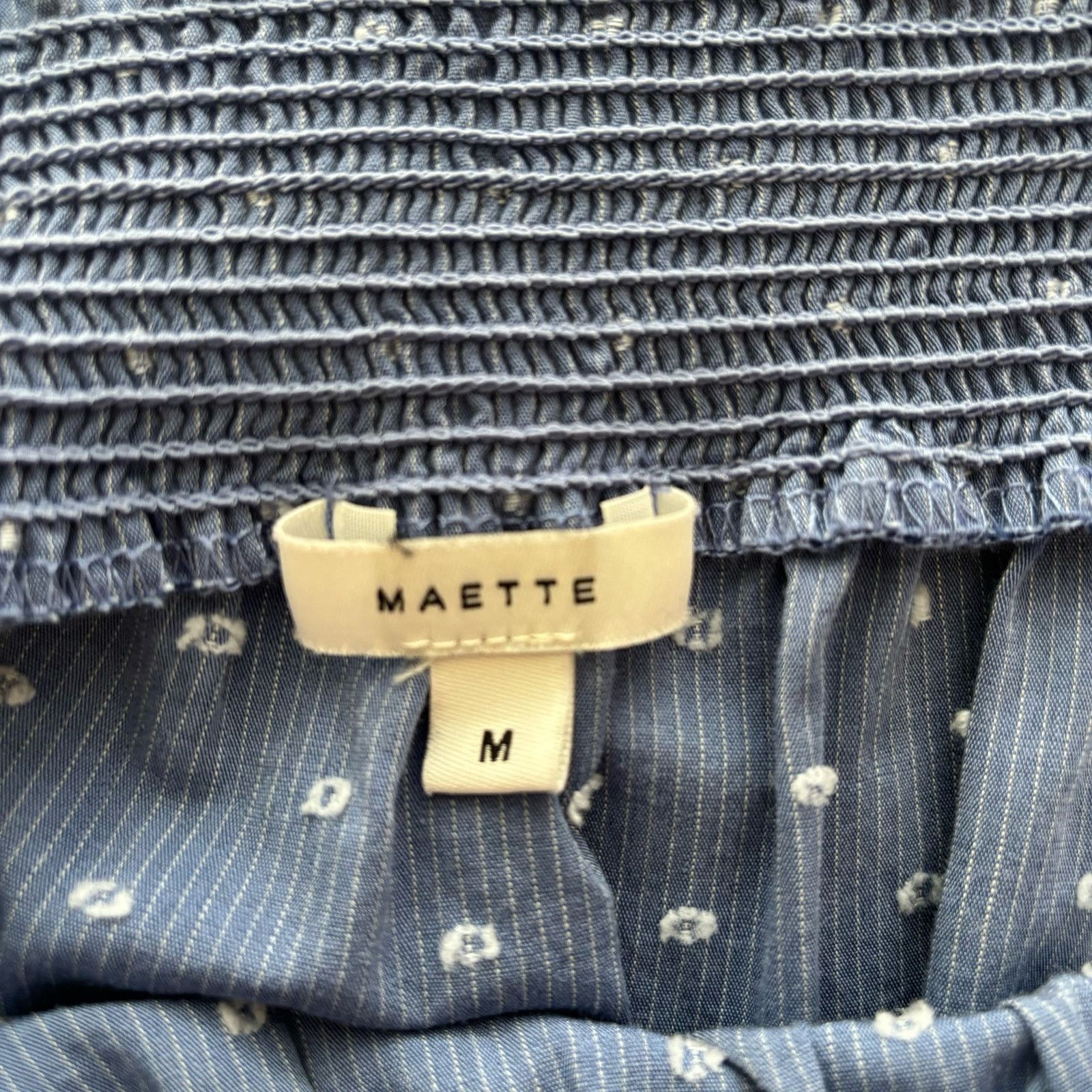 Other Maette by Stella & Dot Blue and White Off Shoulder Size M Size M / US 6-8 / IT 42-44 - 9 Thumbnail