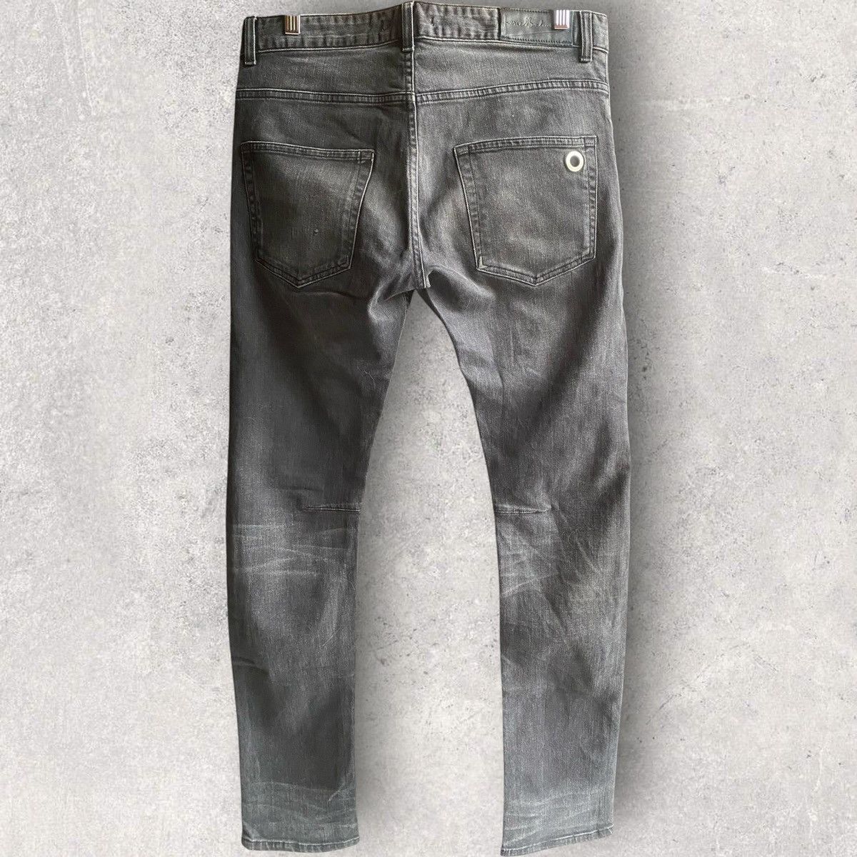 Balmain Balmain Charcoal Grey Knees Dart Biker Jeans Size US 34 / EU 50 - 3 Thumbnail