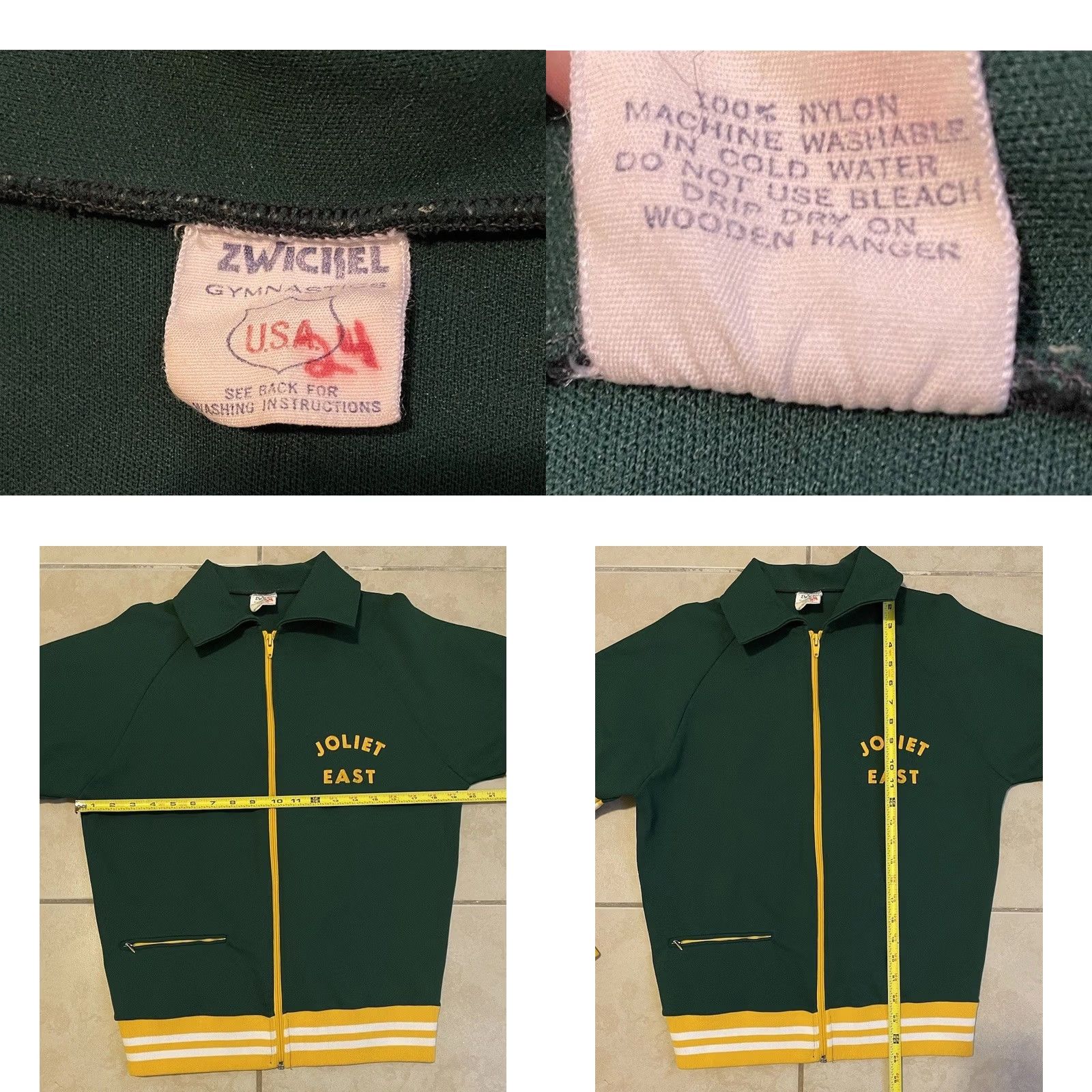 Vintage VINTAGE Joliet East High School Track Jacket S Illinois Football Bomber Green 60s 70s College Grunge Mens Size US S / EU 44-46 / 1 - 9 Thumbnail