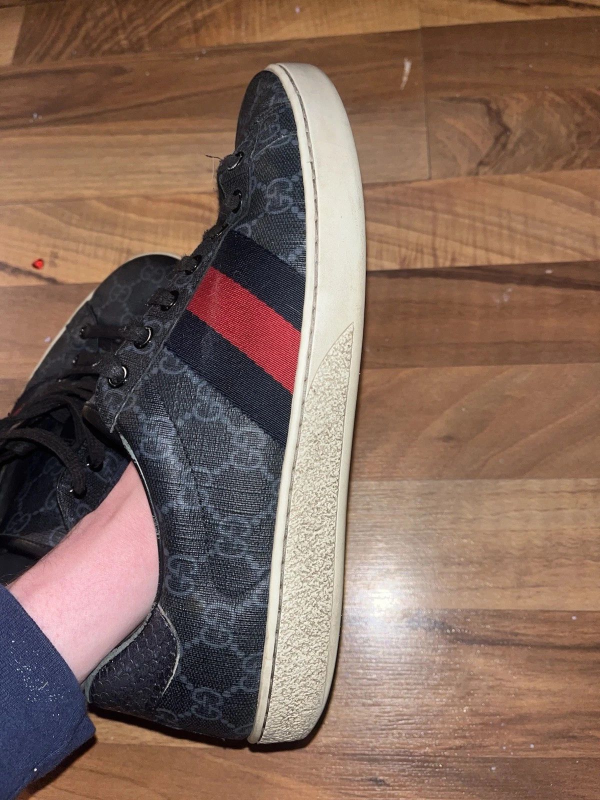 Gucci Gucci Ace Sneakers Monogram GG Black 9 Low Tops Size US 9 / EU 42 - 2 Thumbnail