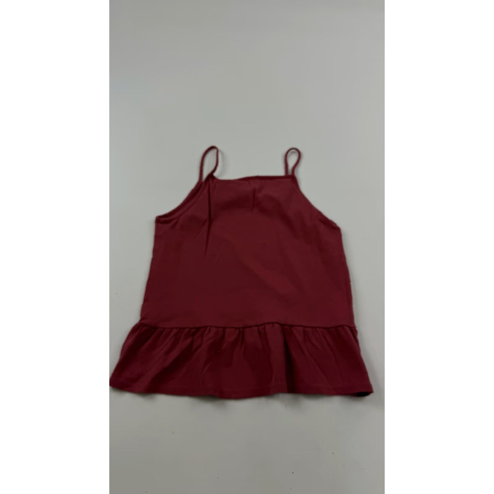 J.Crew VINTAGE J.Crew Shirt Womens XS Mauve Ruffle Hem Peplum Camisole Tank 100% Cotton J2985 Size XS / US 0-2 / IT 36-38 - 4 Thumbnail