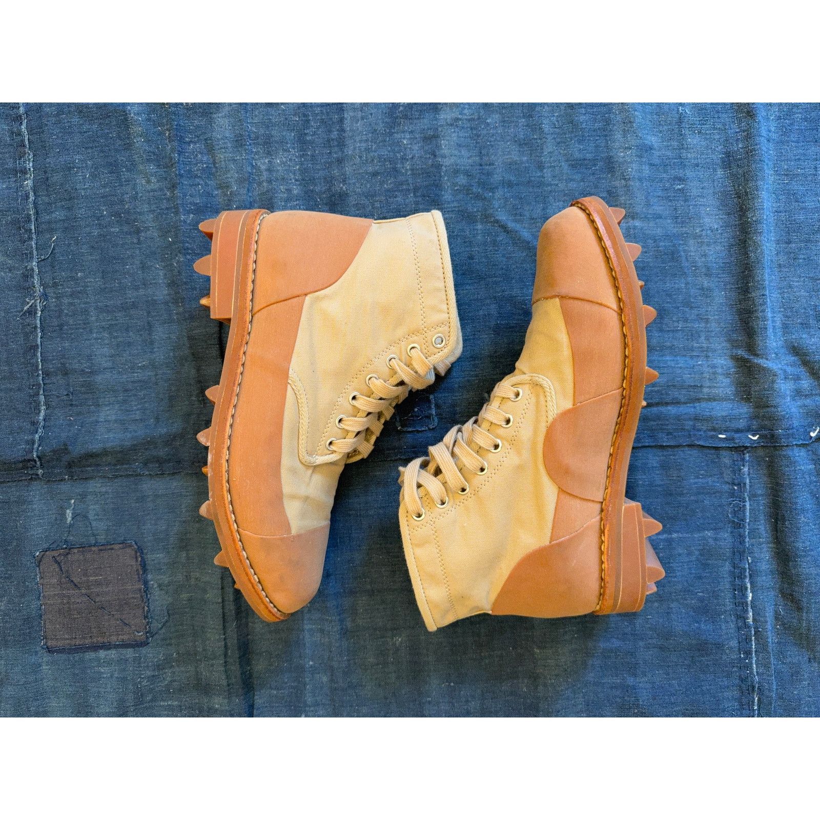 $925 SS20 Visvim Legion Para Folk Boots - Beige - 10