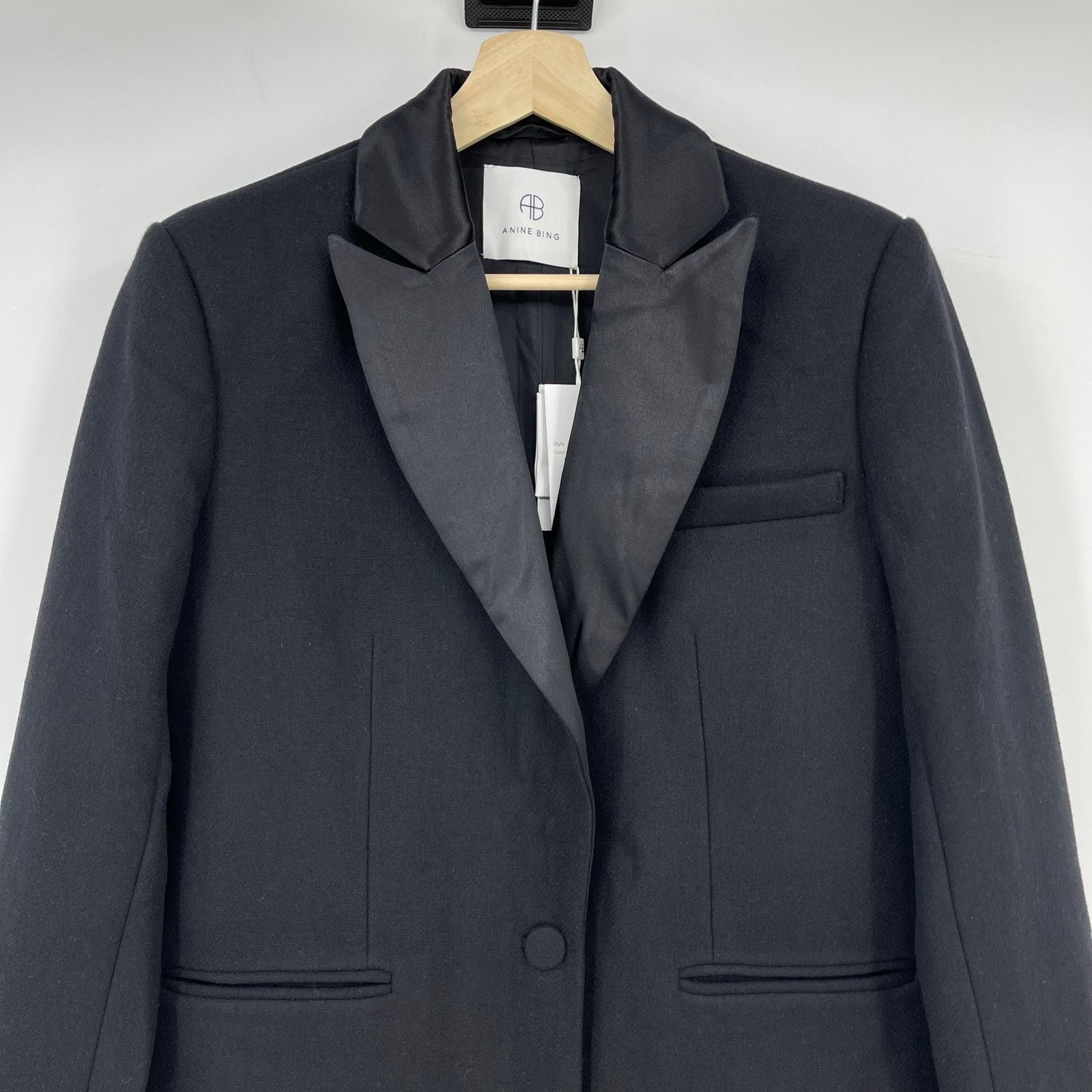 Anine Bing Anine Bing | NWT Selena Coat Black Wool Overcoat M Size M / US 6-8 / IT 42-44 - 8 Thumbnail