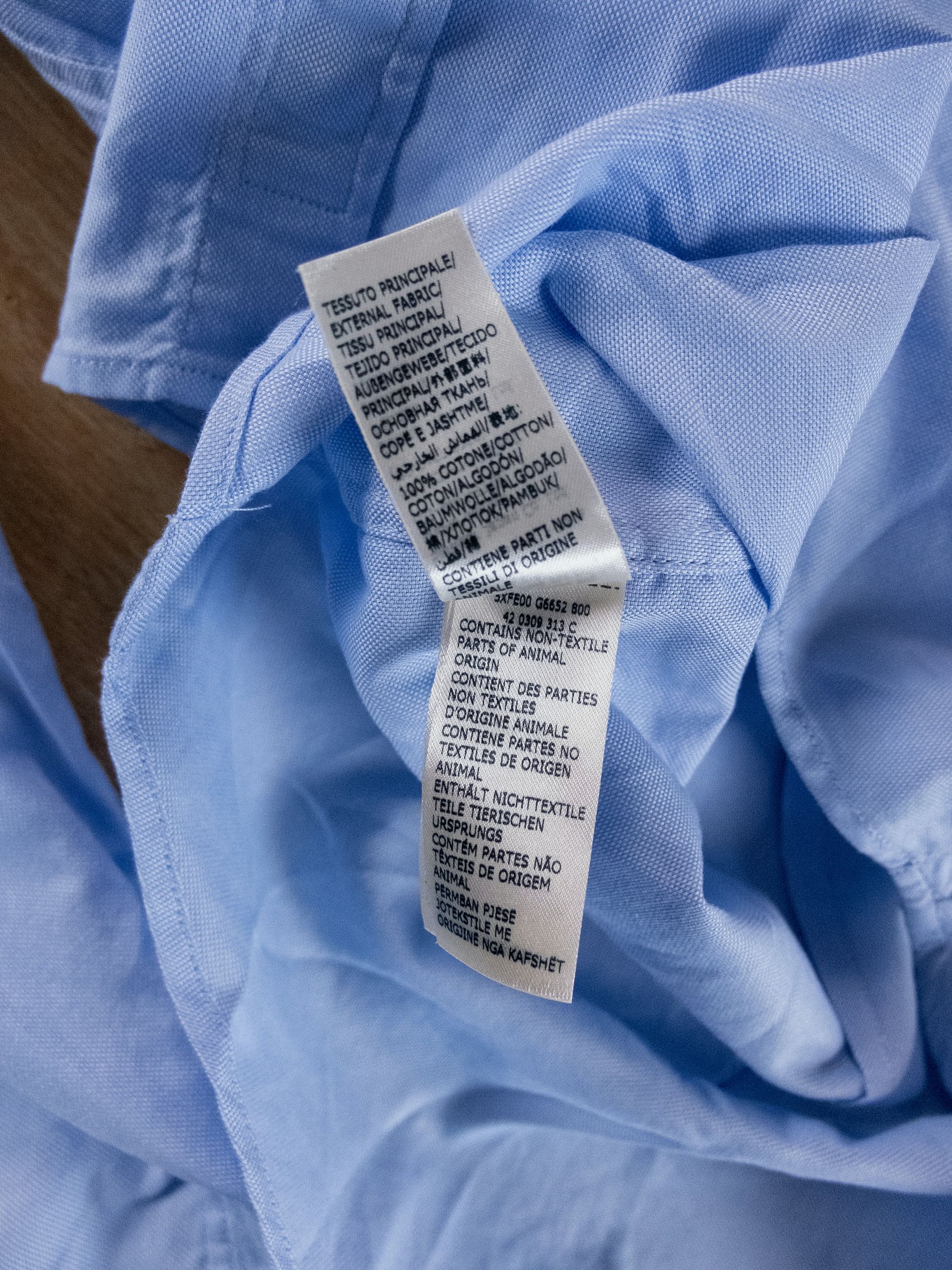 Slowear SLOWEAR Glanshirt blue cotton spread collar shirt Size 40 Size US M / EU 48-50 / 2 - 7 Thumbnail