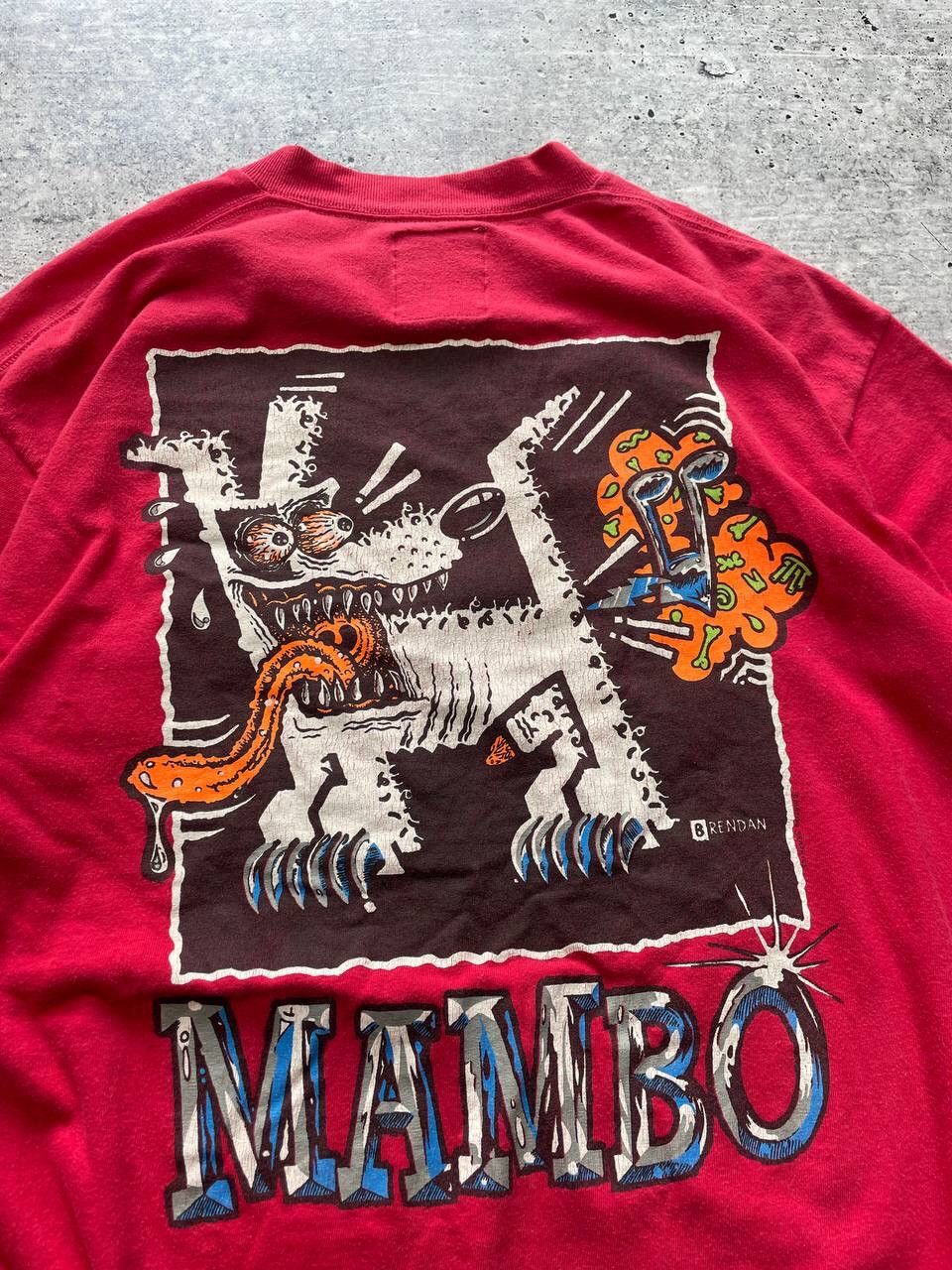 Mambo × Vintage Rare Vintage 90s Mambo Big Logo Dog Tee T-Shirt Y2K Size US L / EU 52-54 / 3 - 4 Thumbnail