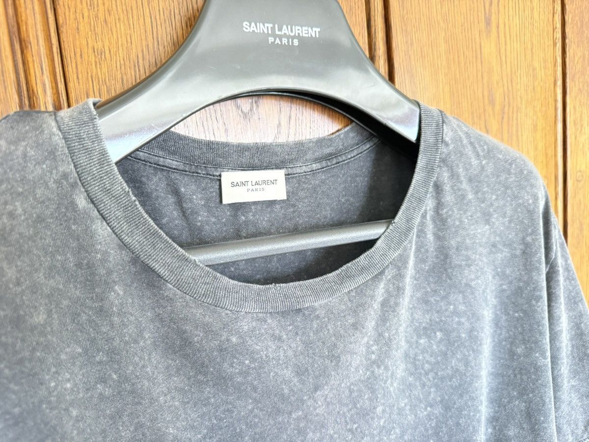 Saint Laurent Paris SS19 Saint Laurent Rive Gauche logo acid wash T shirt grail Size US S / EU 44-46 / 1 - 10 Thumbnail
