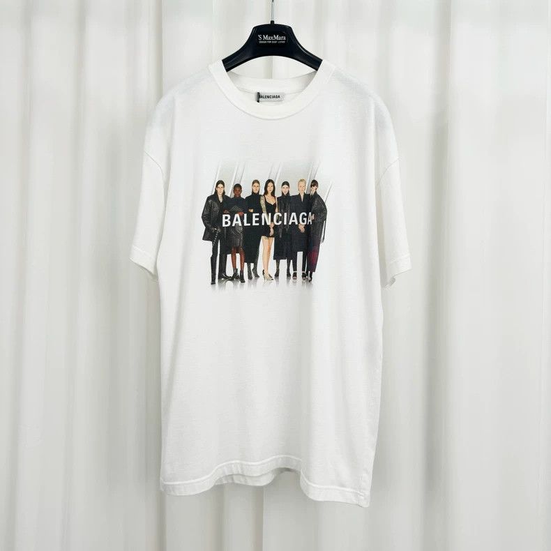 Balenciaga Balenciaga Portrait Letter Print Short Sleeve Size US S / EU 44-46 / 1 - 1 Thumbnail