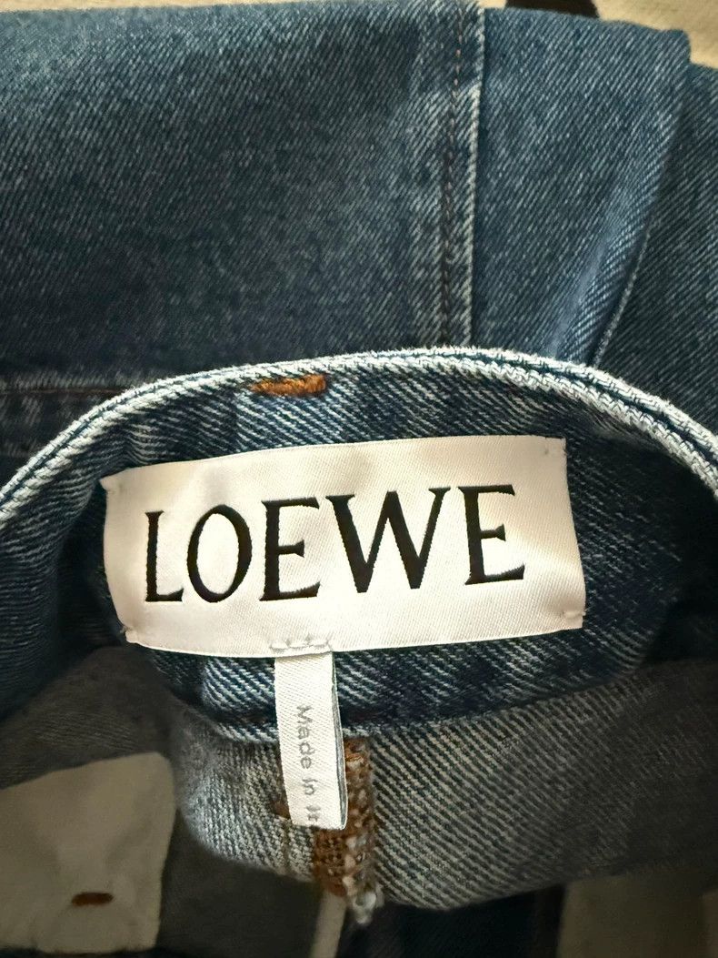 Loewe LOEWE sizeM 24 embossed logo leather jeans and shorts Size 28" / US 6 / IT 42 - 2 Thumbnail