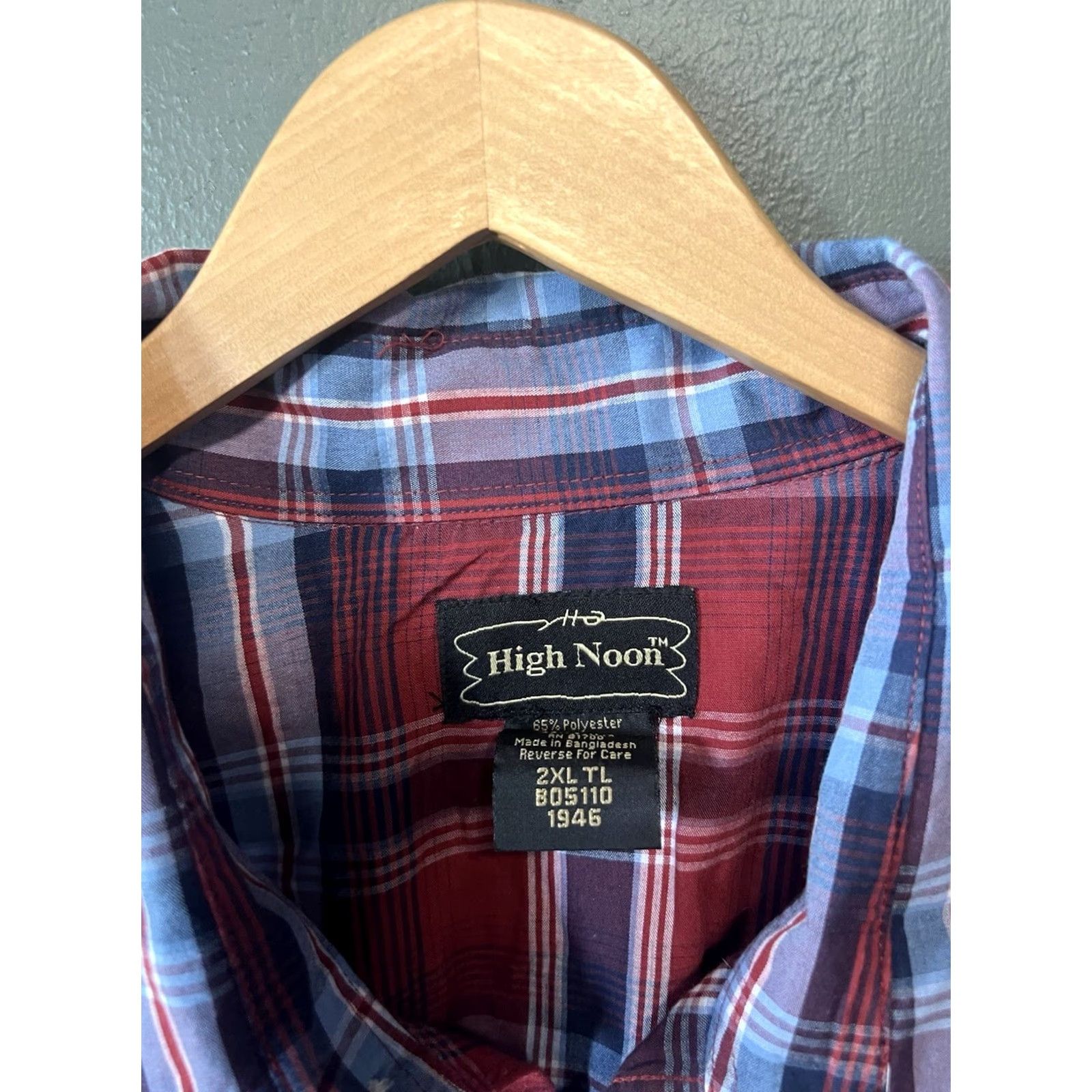 Vintage VINTAGE High Noon Shirt Men 2XL Red Pearl Snap Western Plaid Cowboy School Rodeo Size US XXL / EU 58 / 5 - 3 Thumbnail