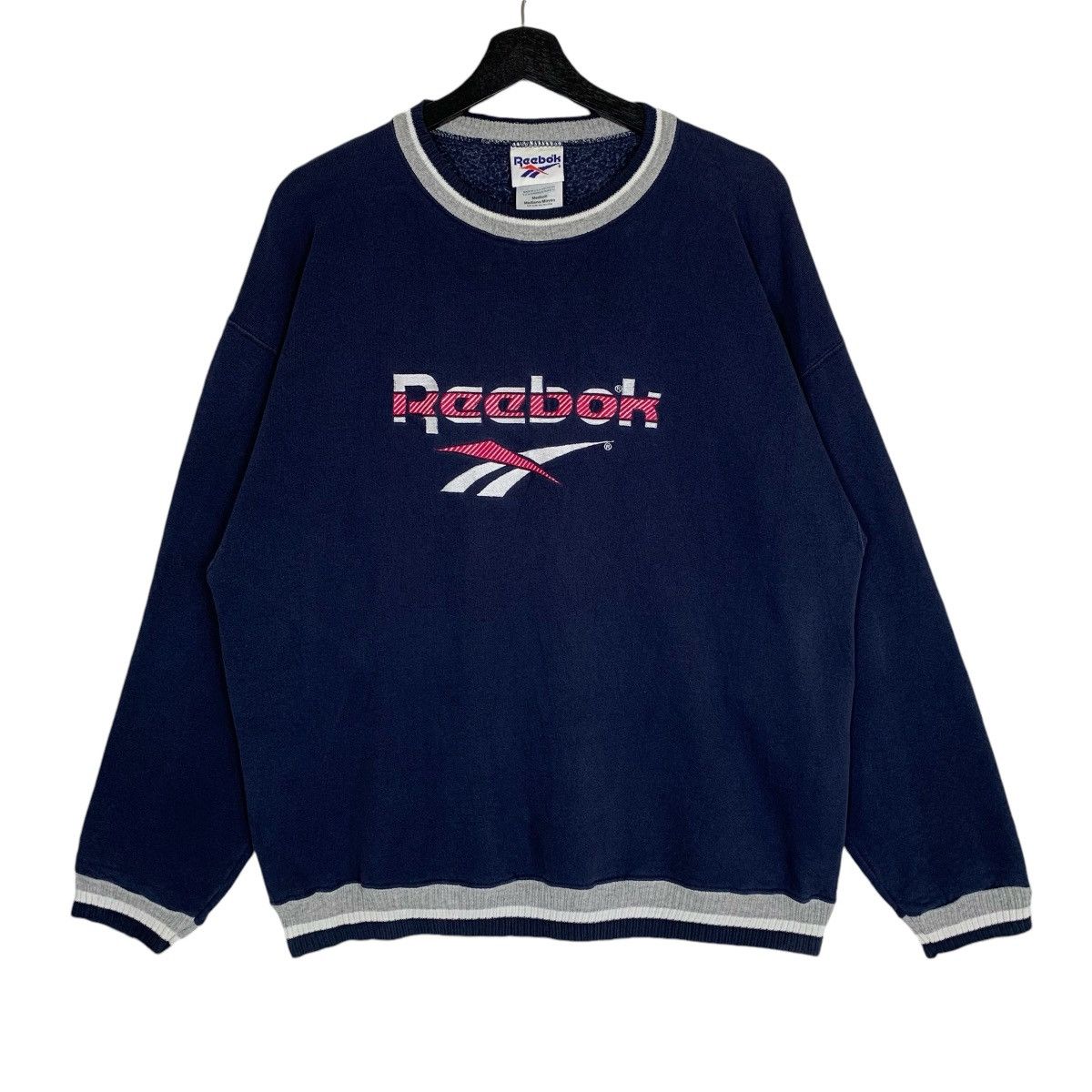 Reebok × Vintage Vintage Reebok Big Logo Made In Usa Sweatshirt Sweater Size US M / EU 48-50 / 2 - 1 Thumbnail