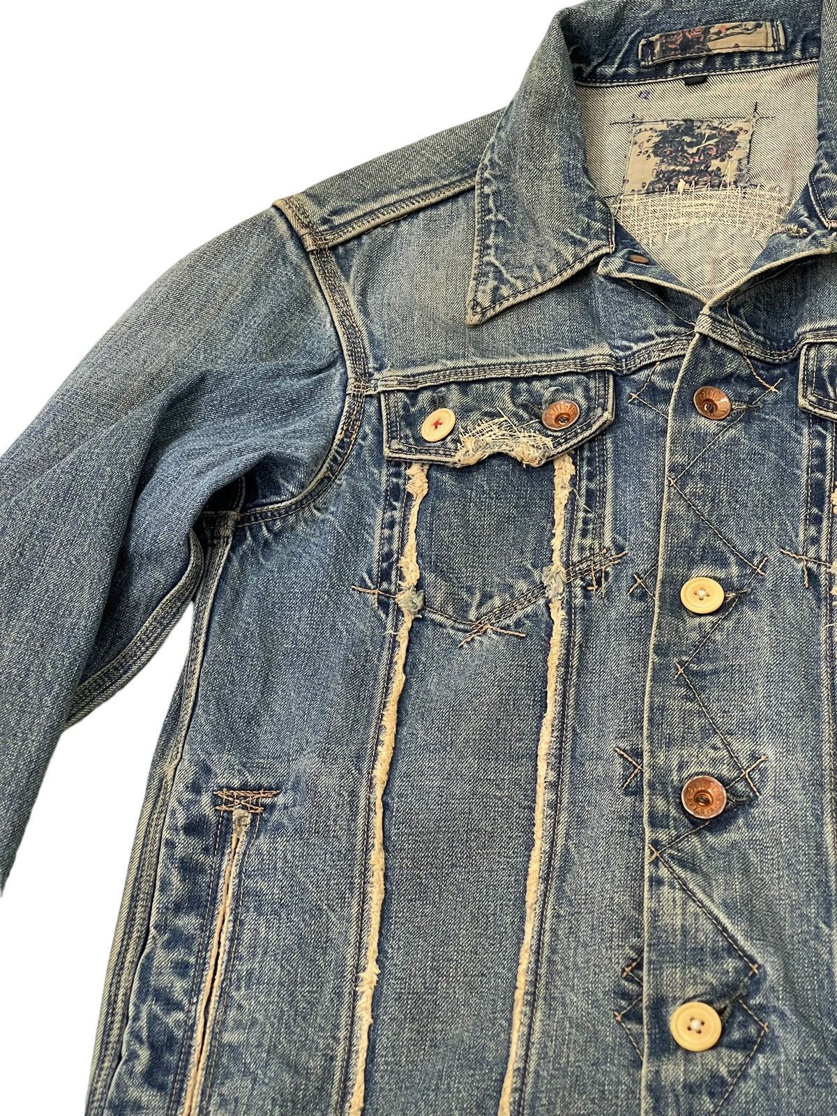 Paul Smith Distress Denim Jacket Paul Smith Red Ear Japan 5🟩5 Size US S / EU 44-46 / 1 - 7 Thumbnail