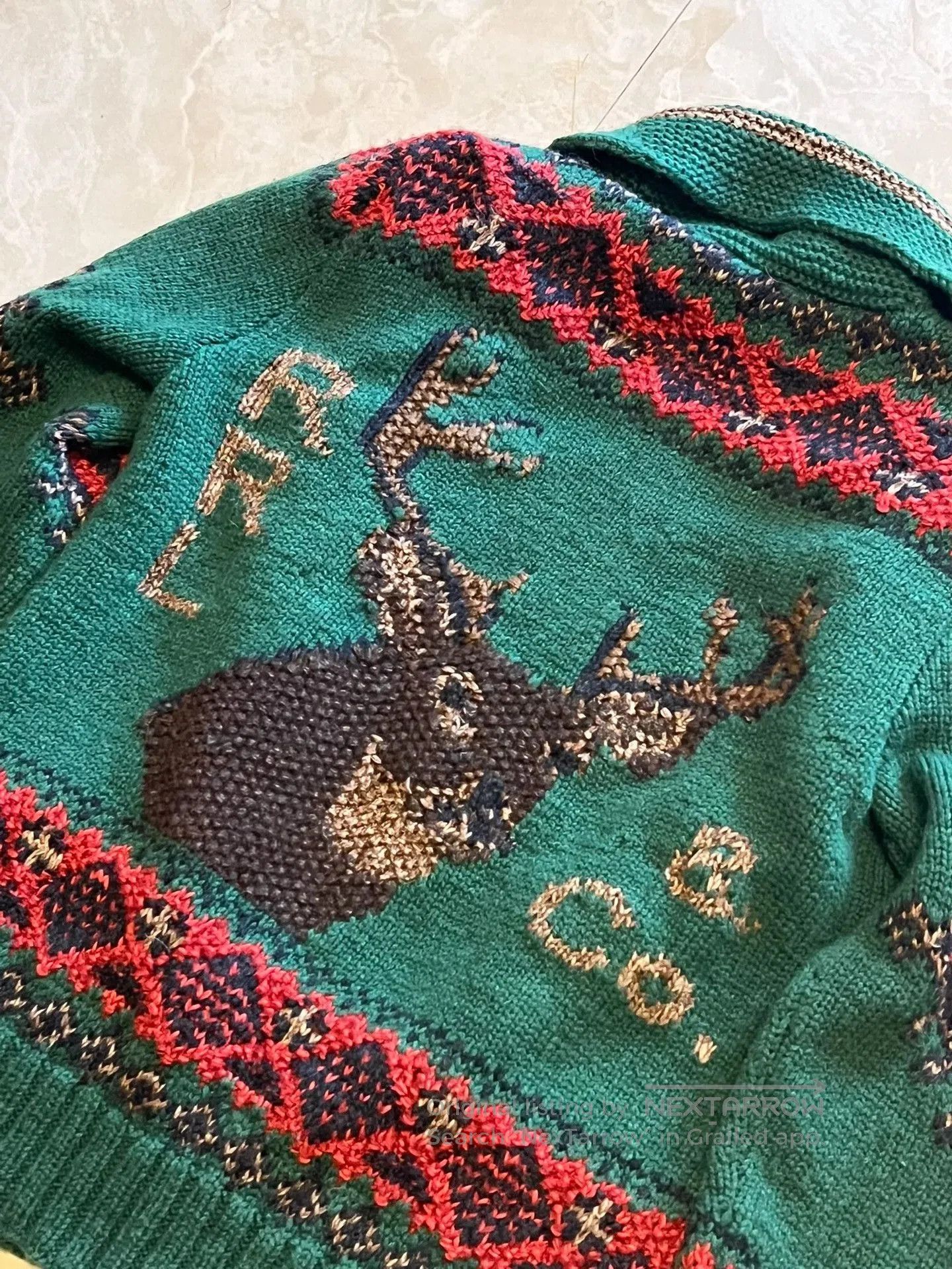 RRL Ralph Lauren RRL Hand Knit Christmas Reindeer Cardigan. Size US S / EU 44-46 / 1 - 5 Thumbnail