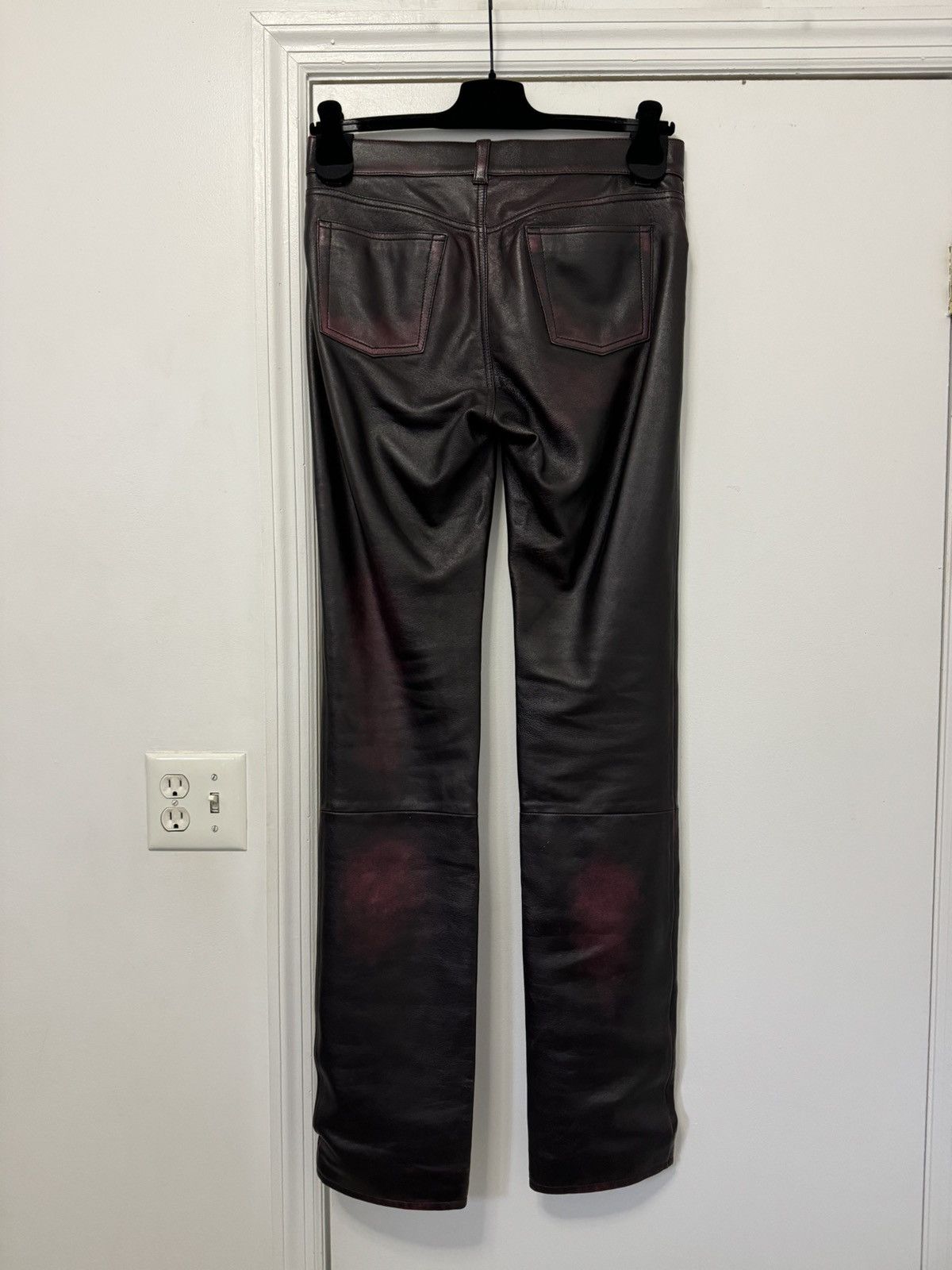 Balenciaga Balenciaga Silk Lined Leather Pants Size US 31 - 2 Thumbnail