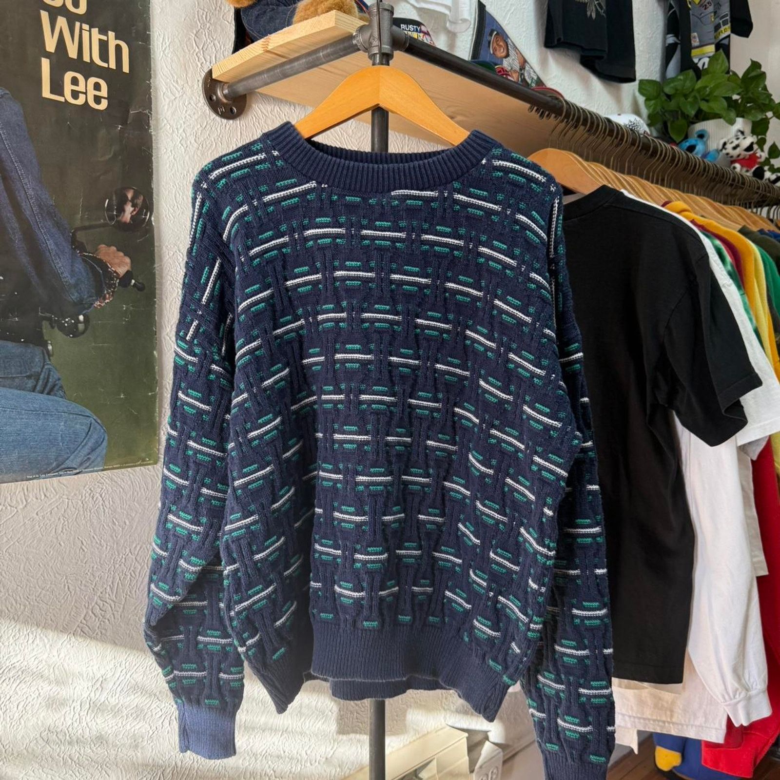 Vintage Vintage 90s Patterned Knit Sweater Size US XL / EU 56 / 4 - 1 Thumbnail