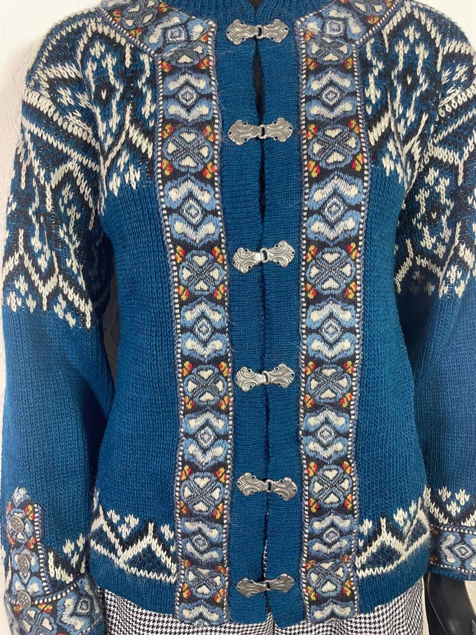 Nordstrom Norwegian NORDSTRIKK Wool Cardigan Sweater, size 42-48 Size L / US 10 / IT 46 - 6 Thumbnail