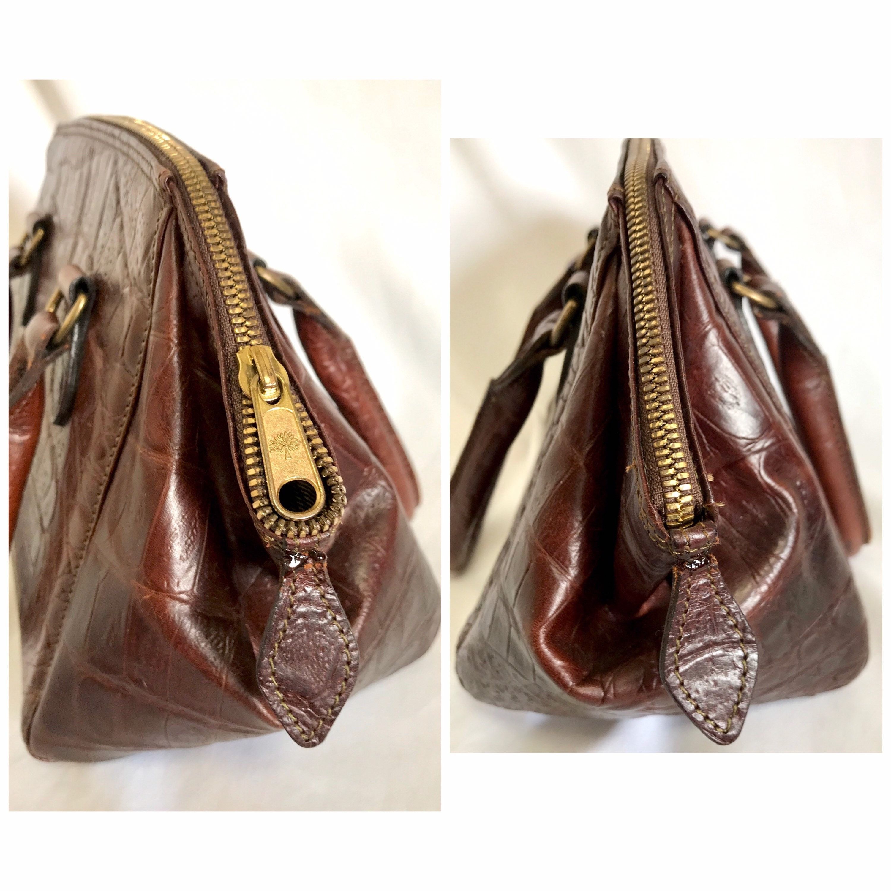 Mulberry Vintage Mulberry croc embossed leather mini doctor's bag Size ONE SIZE - 6 Thumbnail