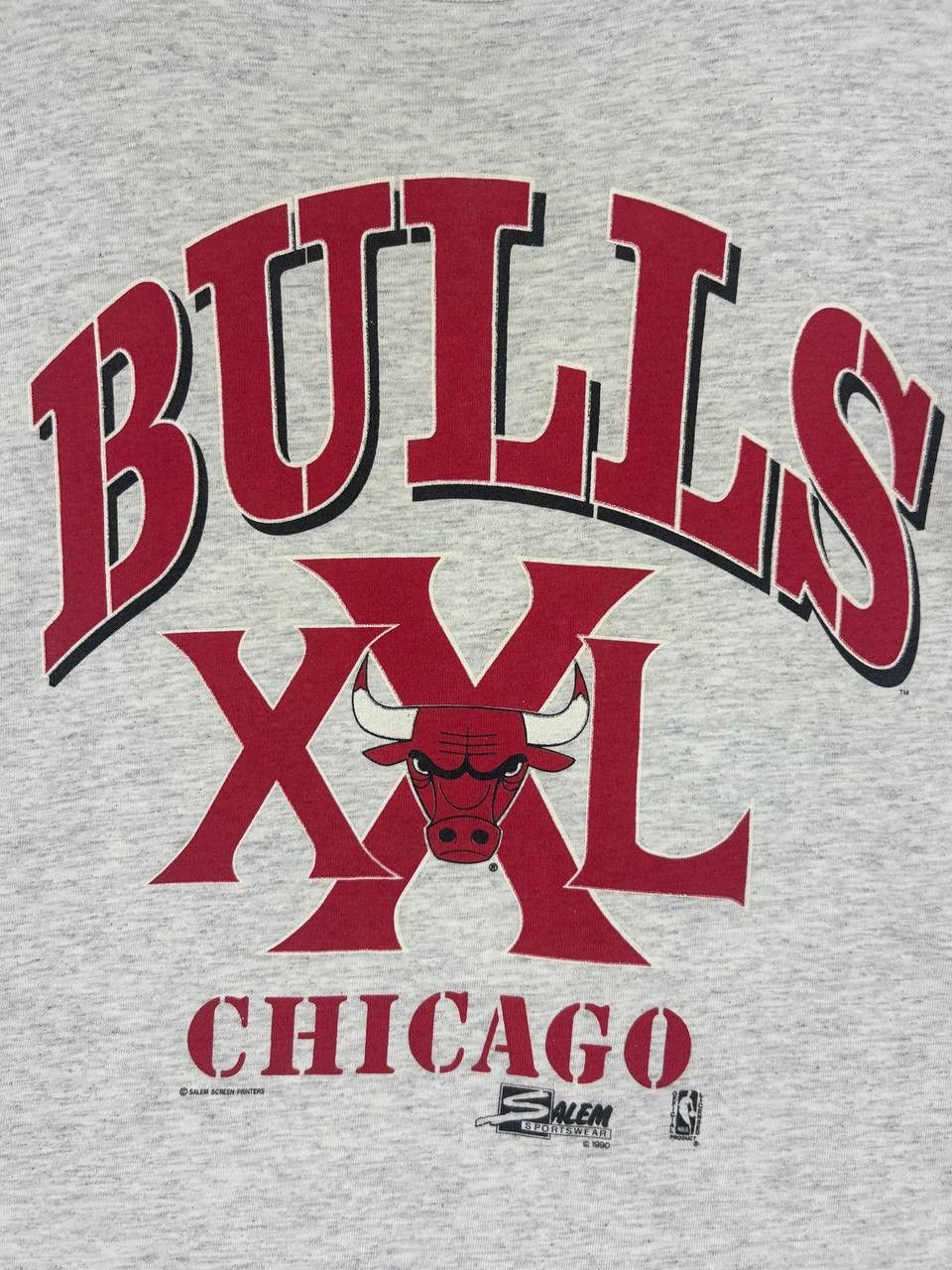 NBA × Vintage Vintage 90s Chicago Bulls T-Shirt – Grey, Classic NBA Size US L / EU 52-54 / 3 - 7 Thumbnail