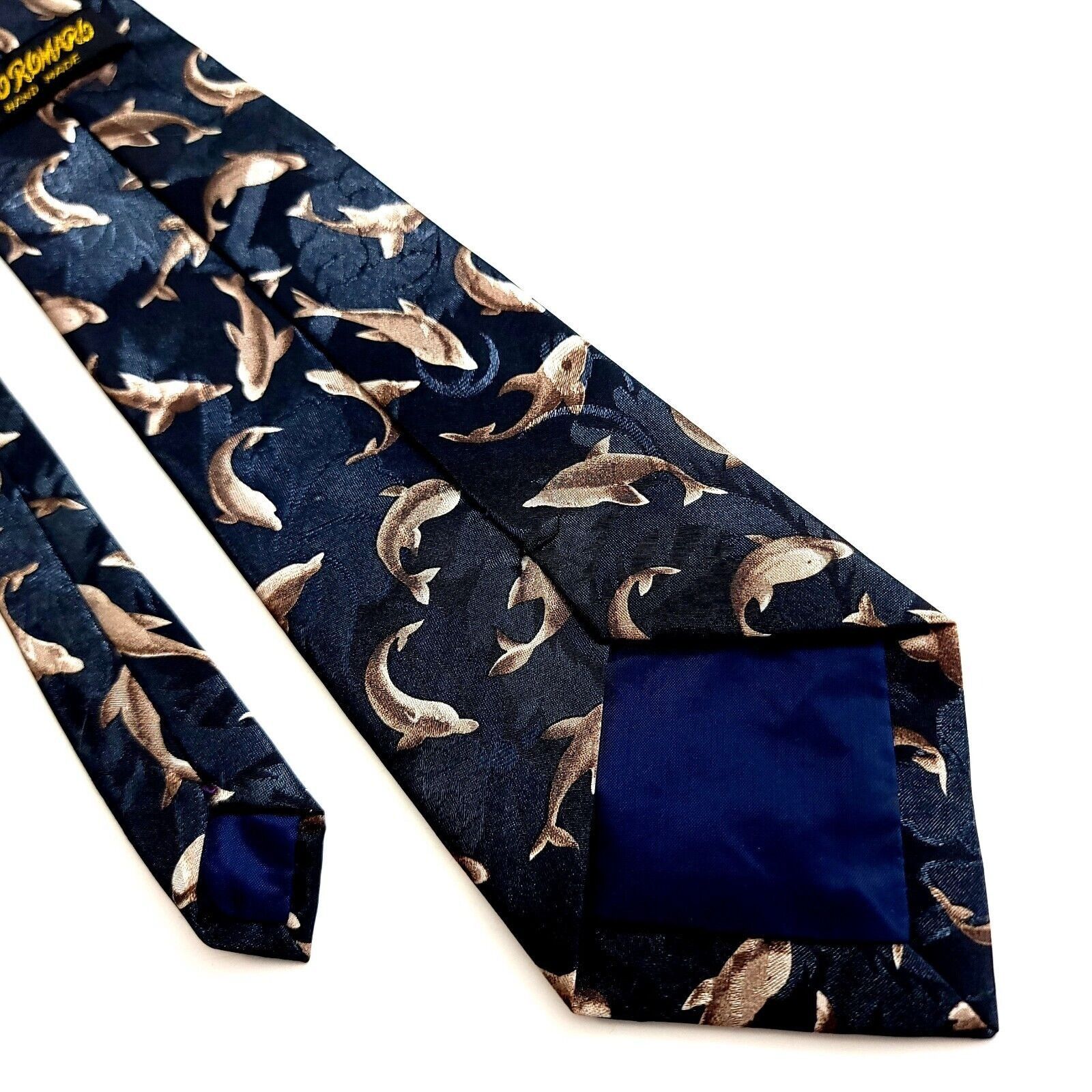 Designer Dino Romaro Dark Green Dolphin Jacquard Print Short Wide Sil Size ONE SIZE - 5 Thumbnail