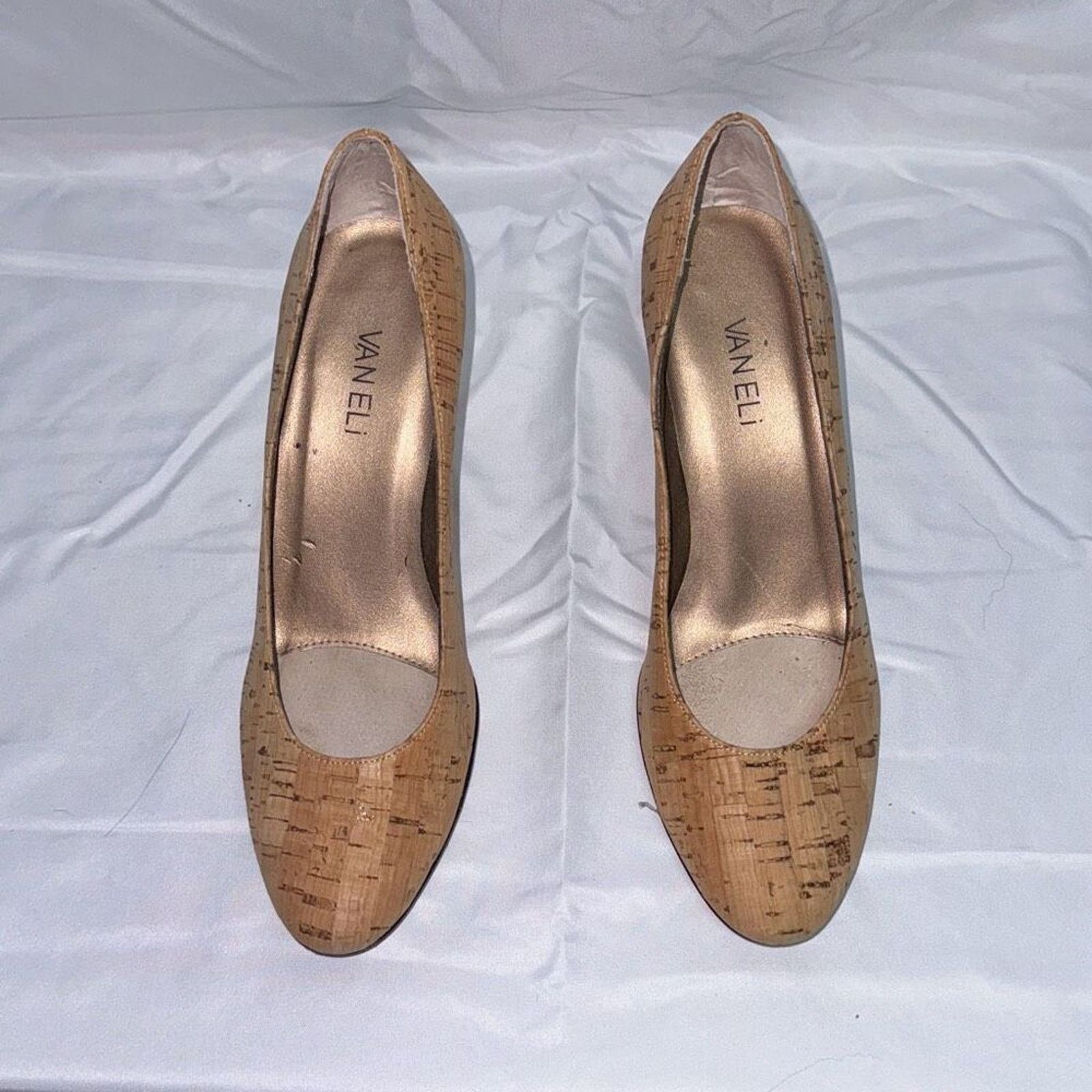 VANELI VanEli Cork Round Toe Court Heels | Sz 7.5 Size US 7.5 / IT 37.5 - 7 Thumbnail