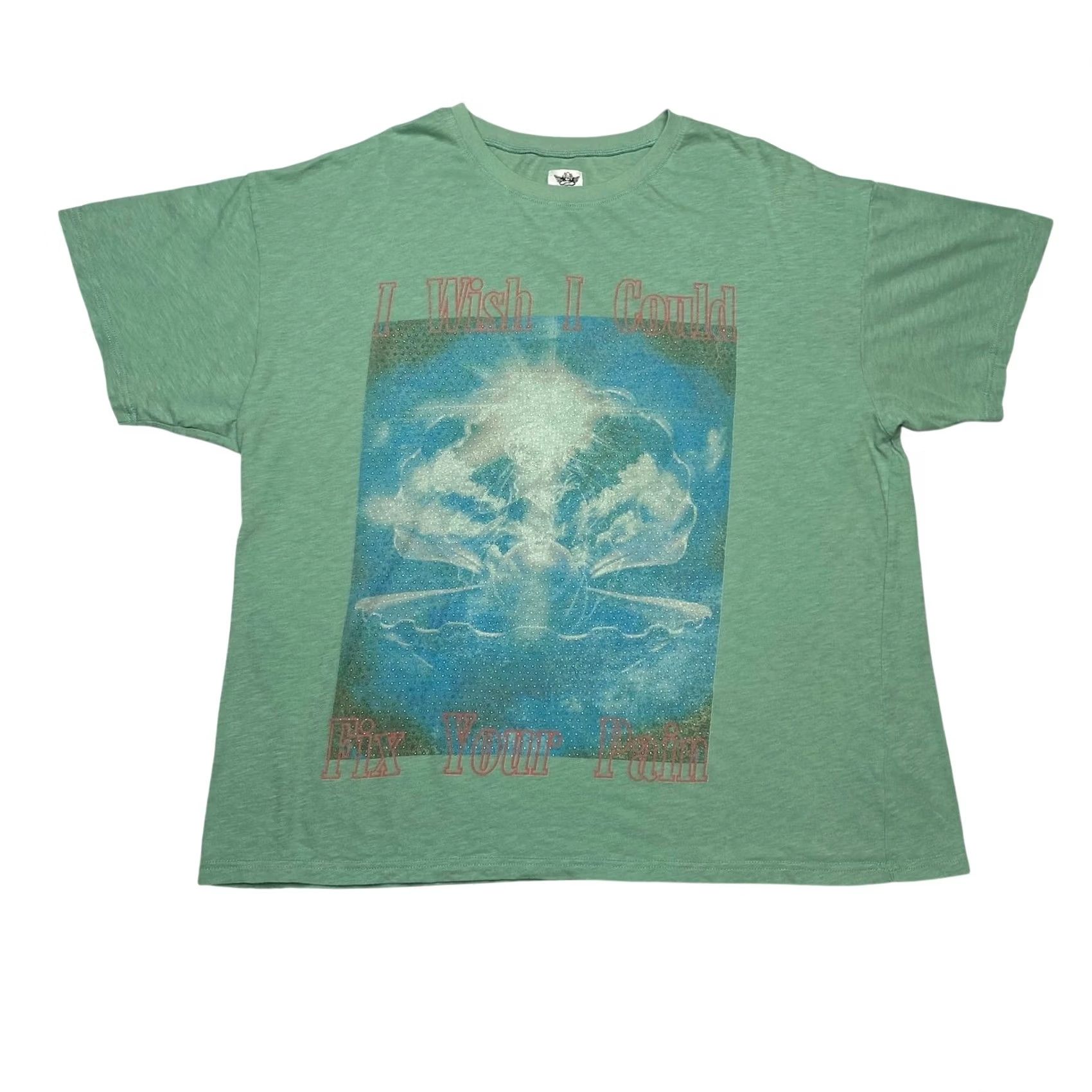 Boys Lie Boys Lie Washed Up Angel Oversized T Shirt Women's One Size Green Size ONE SIZE - 2 Thumbnail