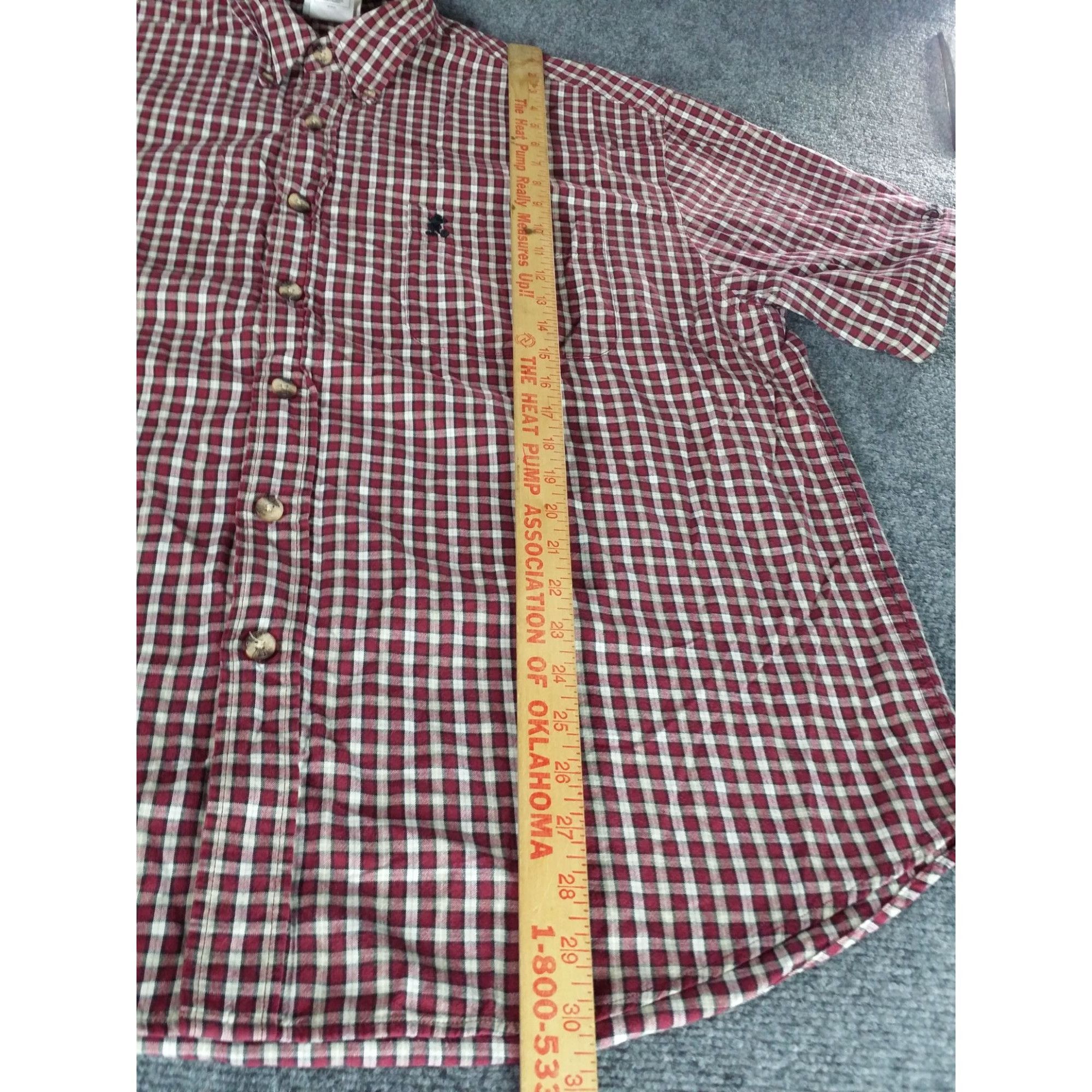 Disney Vintage Walt Disney World Button Up Shirt Men Sz XL Red Whit Size US XL / EU 56 / 4 - 3 Thumbnail
