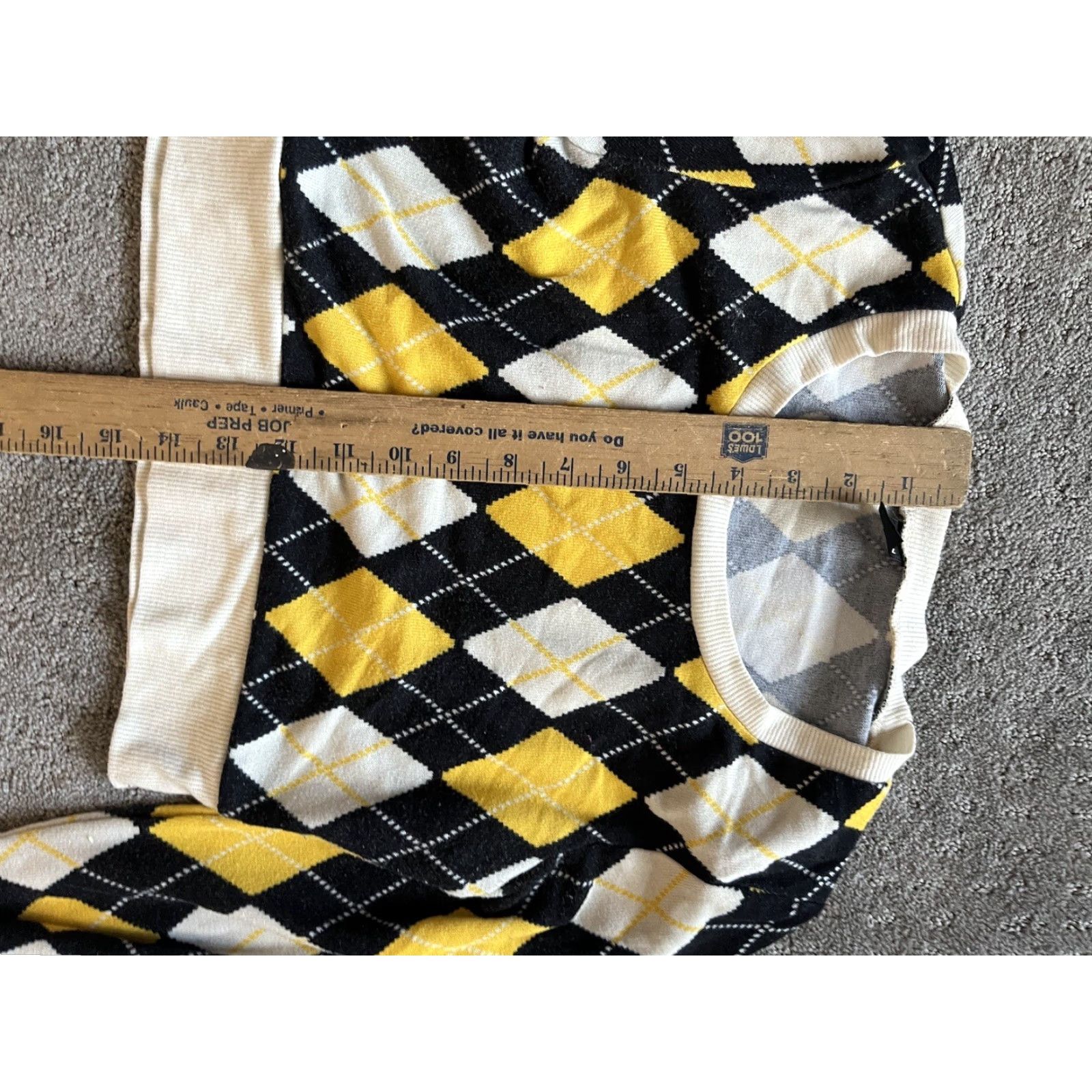 Shein SHEIN Women’s Multicolor Argyle Long Sleeve Sweater Cardigan Size L V-Neck Size L / US 10 / IT 46 - 4 Thumbnail