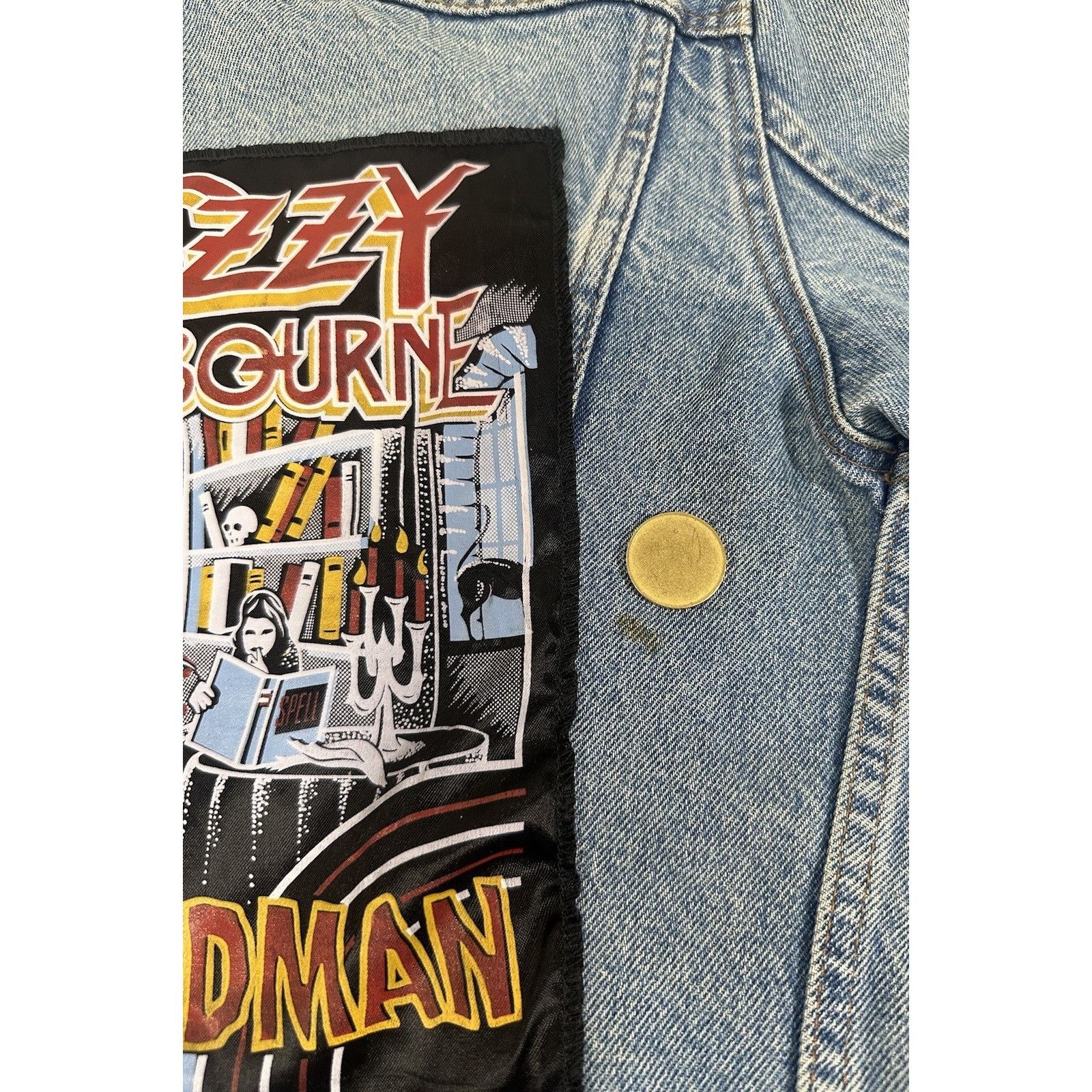 Levi's Vintage Ozzy Osbourne Black Sabbath Custom Denim Jacket Rock Size US M / EU 48-50 / 2 - 5 Thumbnail