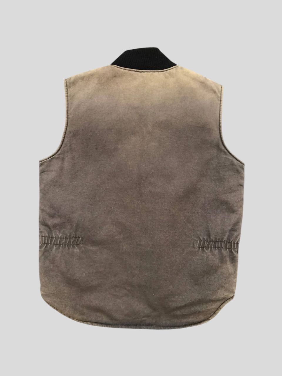 Caterpillar Sunfaded Vintage Caterpillar Duck Canvas Quilted Lined Vest Size US M / EU 48-50 / 2 - 5 Thumbnail