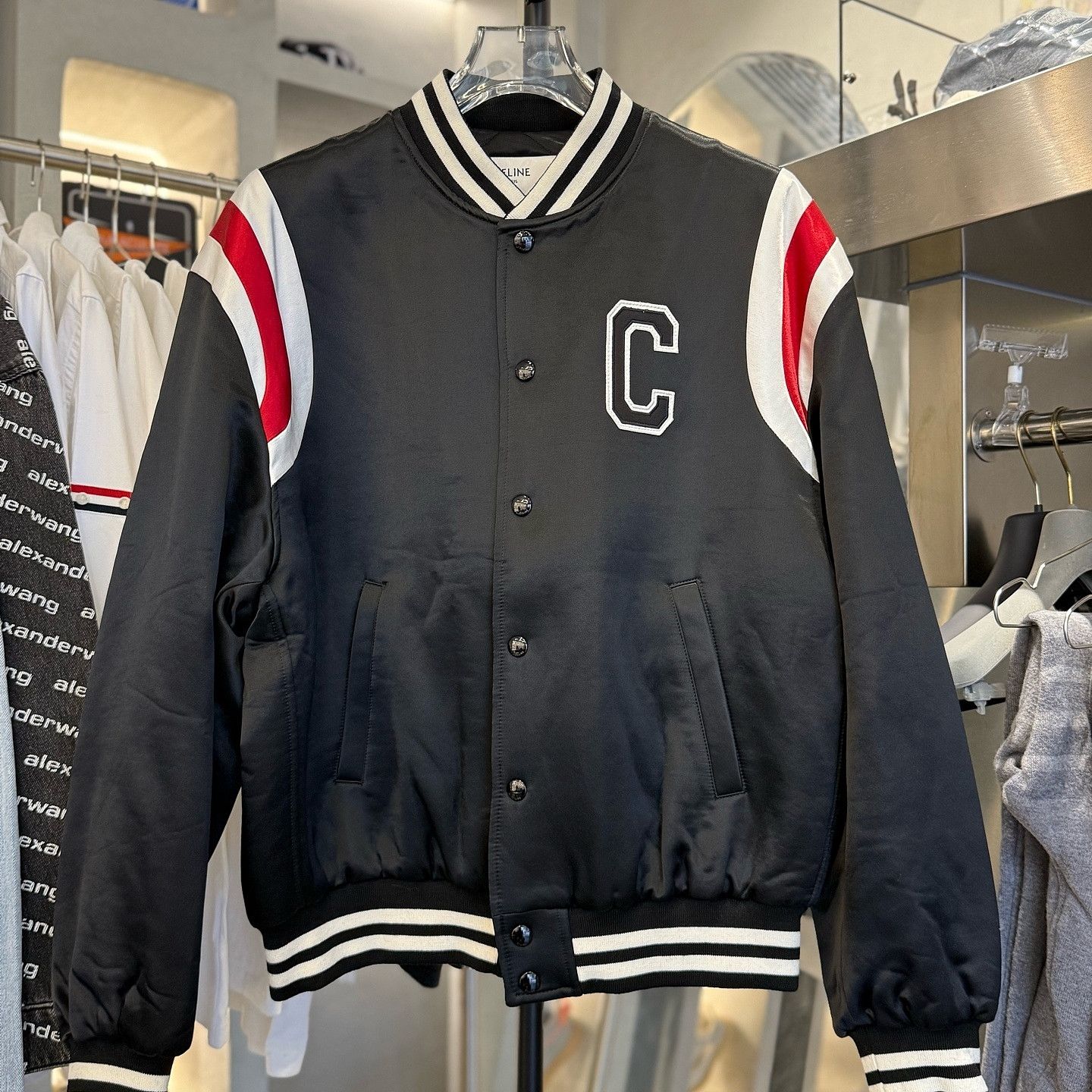 Celine Celine Letter Logo Bomber Jacket Size 48 Size US M / EU 48-50 / 2 - 1 Thumbnail