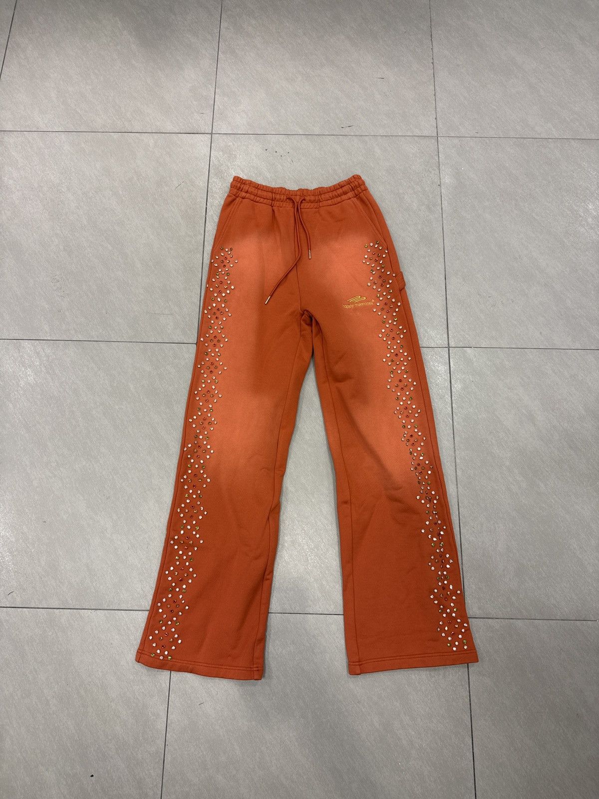 HMDD Happy Memories Don’t Die Orange Studded Sweatpants Medium Size US 32 / EU 48 - 1 Thumbnail