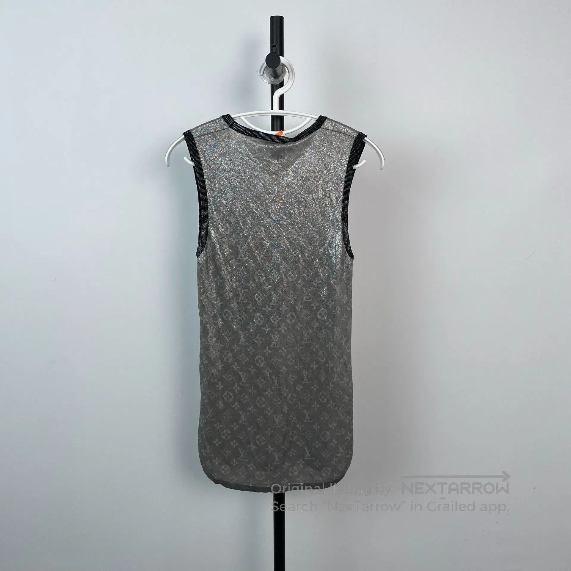 Louis Vuitton Louis Vuitton Silver metallic shiny sleeveless vest top| Size XS / US 0-2 / IT 36-38 - 3 Thumbnail