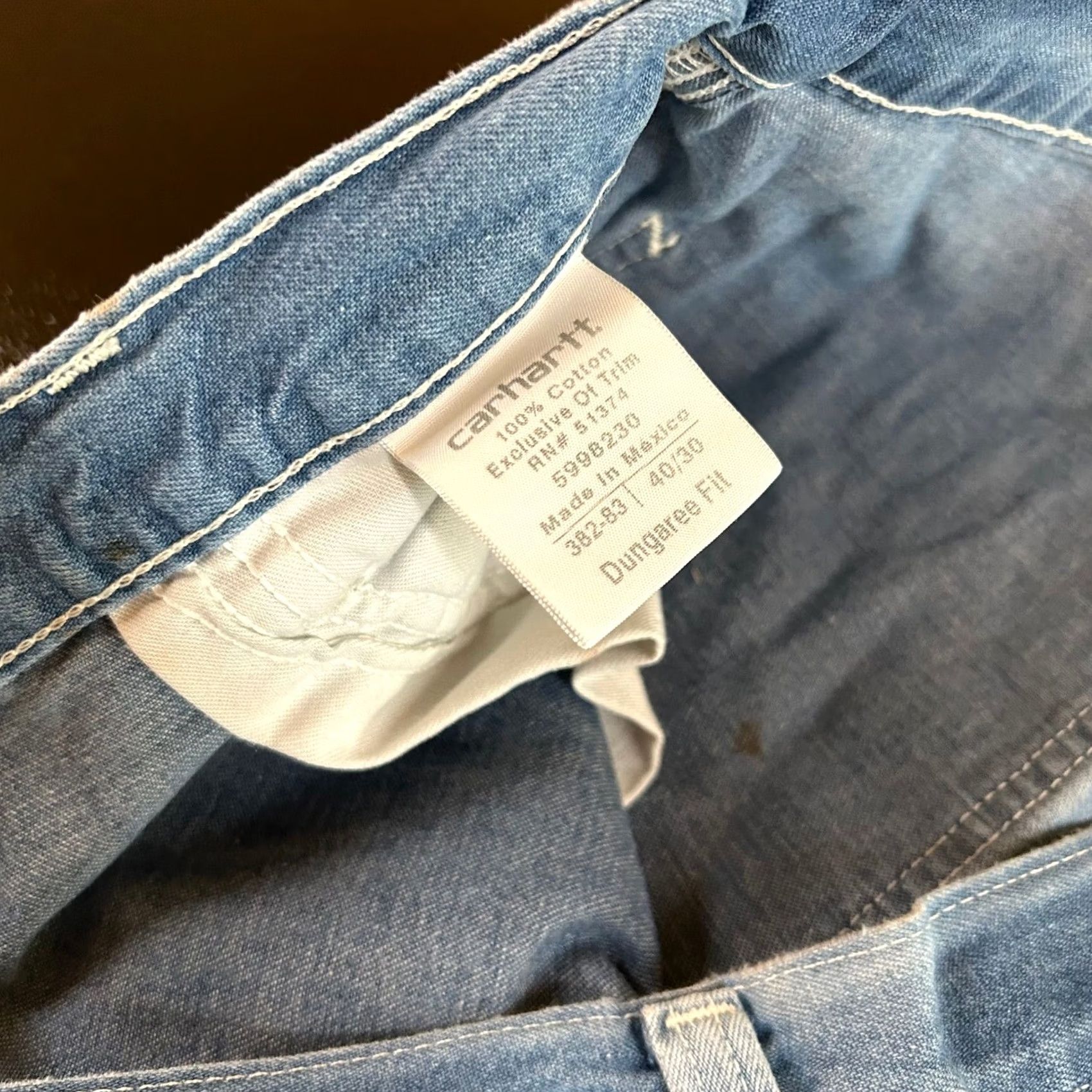 Carhartt Carhartt Carpenter Jeans Work Utility Pants Denim Blue Mens 40x30" Distressed Relaxed Denim Jeans Carpenter Workwear Pockets Hammer Loop Jeans Mens Size US 40 / EU 56 - 2 Thumbnail