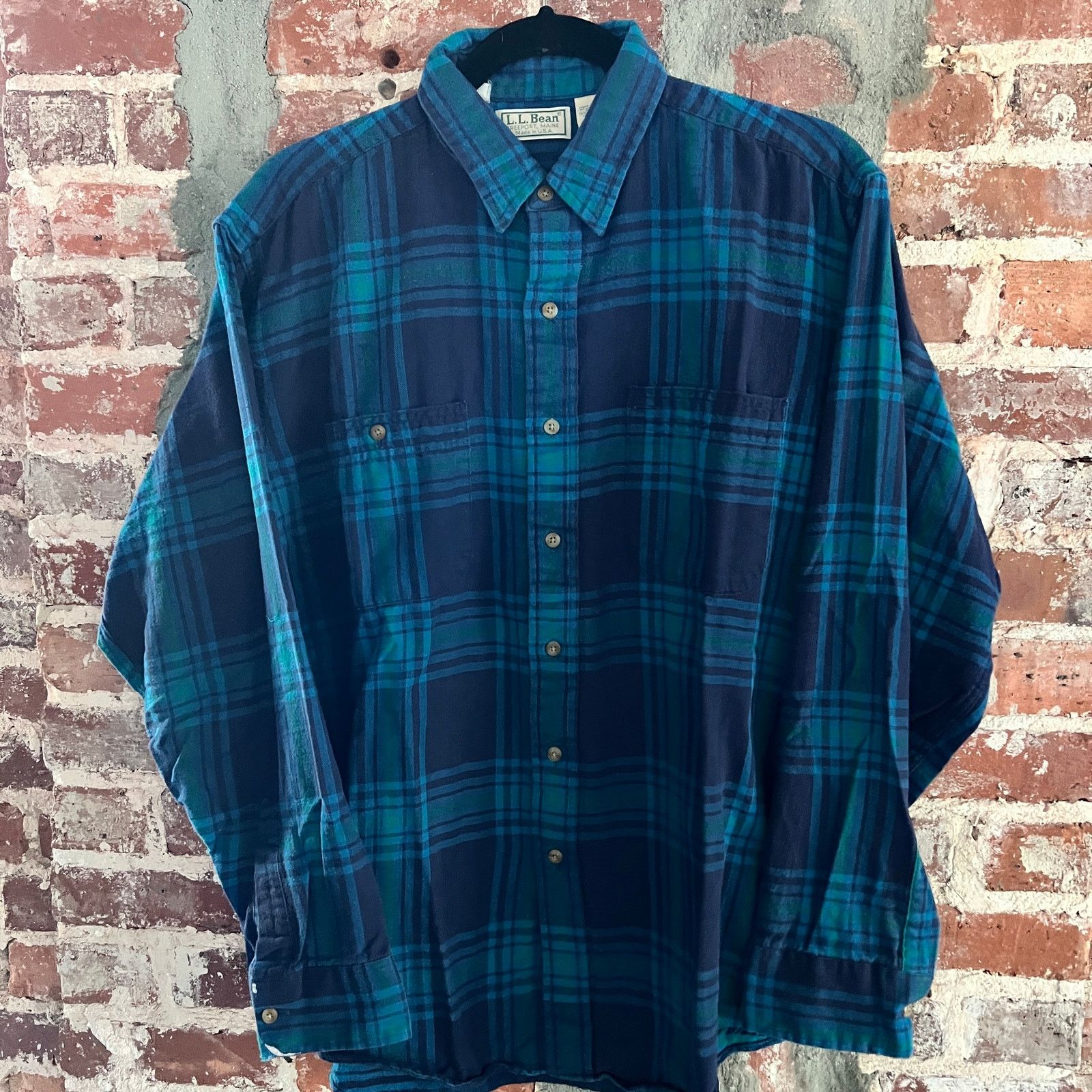 L.L. Bean VTG L.L. BEAN Freeport Men's Flannel Shirt USA L 24x29 Size US L / EU 52-54 / 3 - 2 Thumbnail