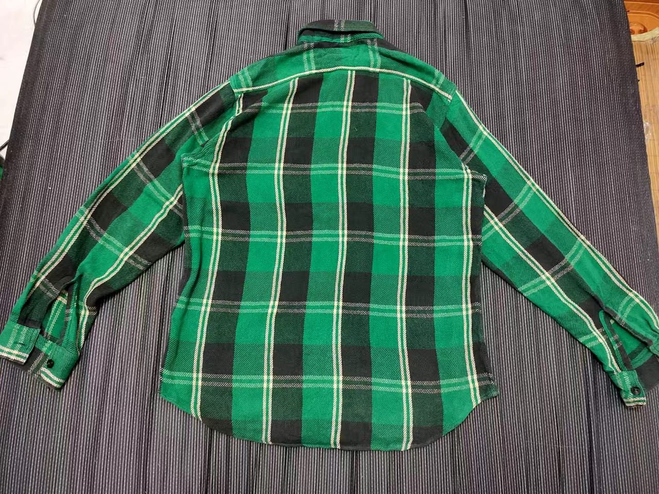 Sugar Cane Vintage Sugar Cane Green Check Flannel Size US L / EU 52-54 / 3 - 4 Thumbnail