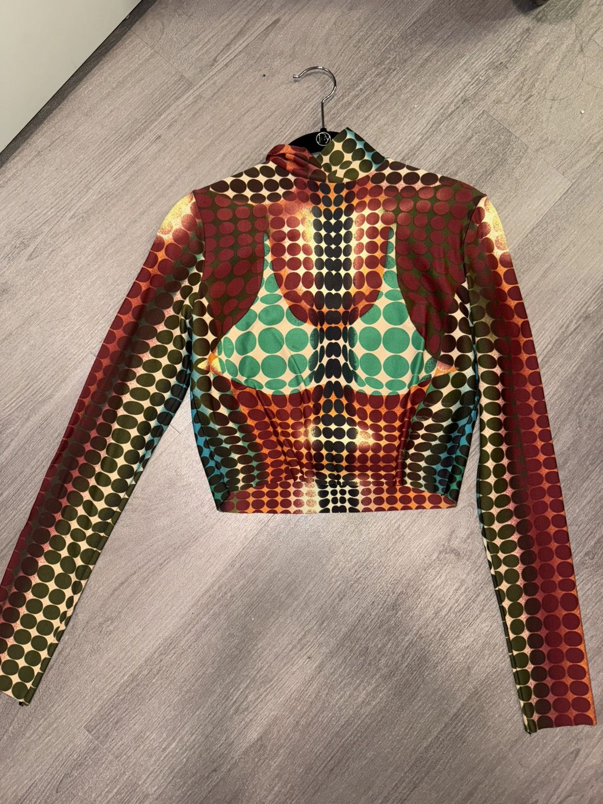 Jean Paul Gaultier 1995 Jean Paul Gaultier vintage Maille Cyber Dot Top Size S / US 4 / IT 40 - 1 Thumbnail