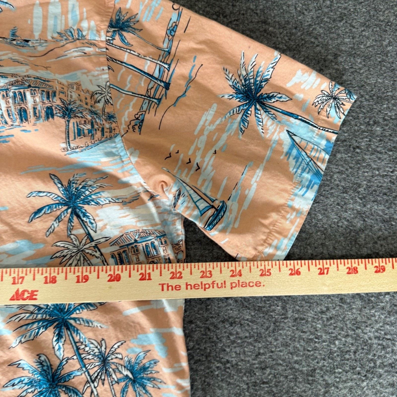 Other Cooke Street Mens Medium Peach Blue Sailboat Hawaiian Shirt Size US M / EU 48-50 / 2 - 4 Thumbnail