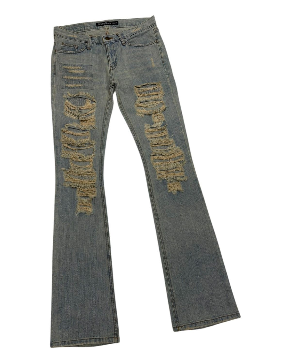 If Six Was Nine Flare Jeans Low Rise Snatch Jeans Mud Wash Bootcut Denim Size US 30 / EU 46 - 3 Thumbnail