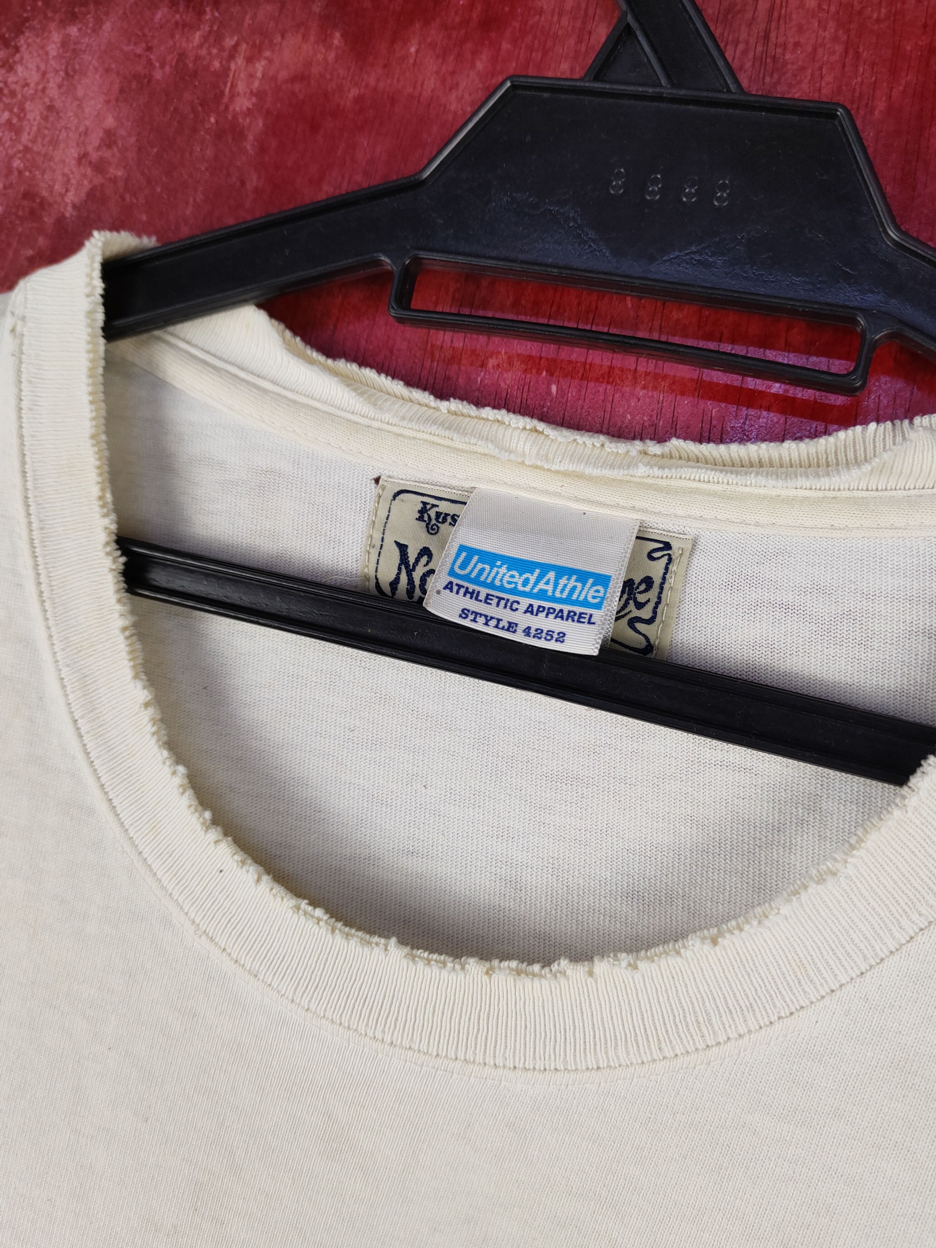 Japanese Brand North No Name White distressed ripped T-Shirts #S2046 Size US L / EU 52-54 / 3 - 6 Thumbnail