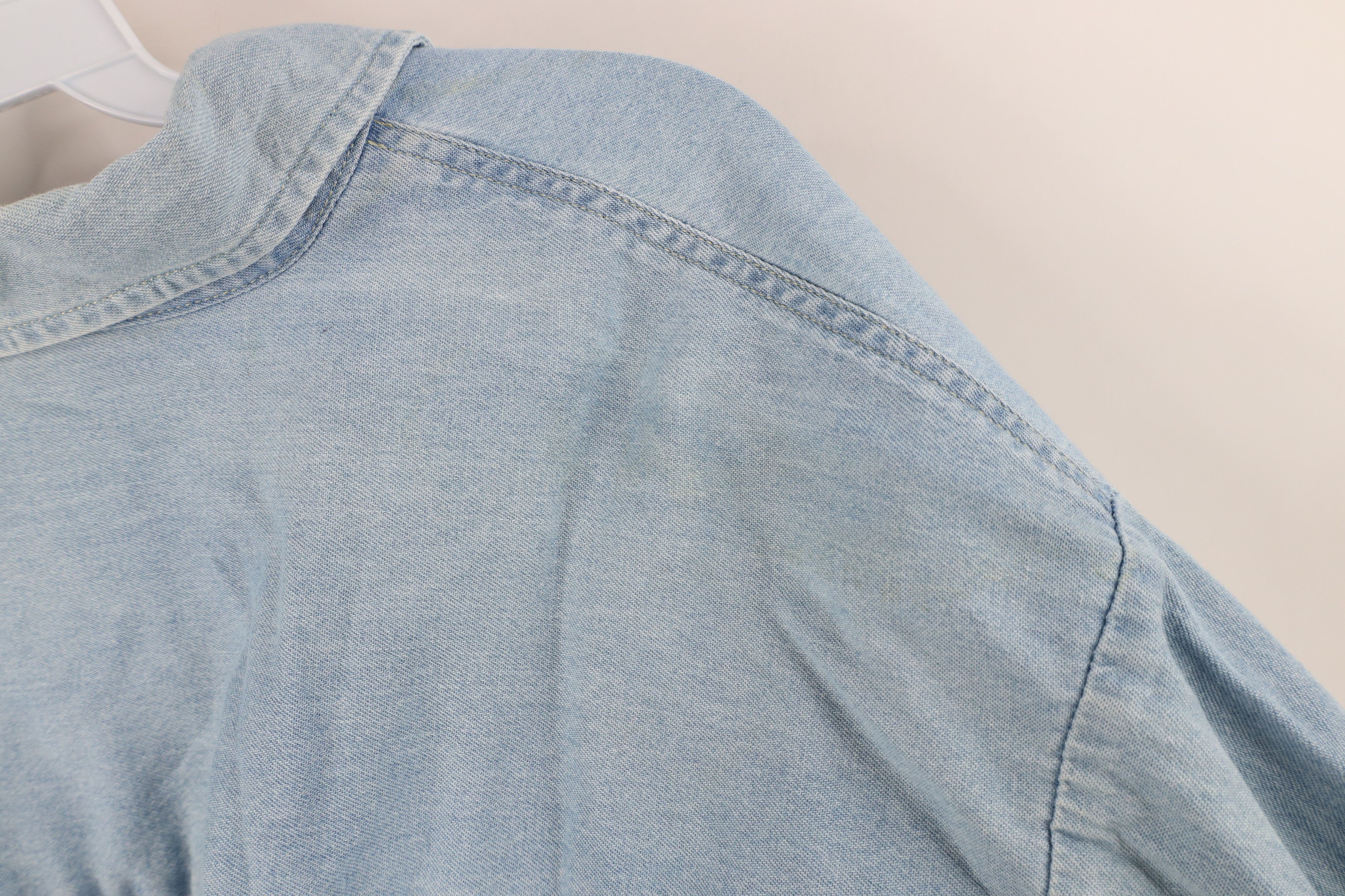 Vintage Vintage 90s Streetwear Equestrian Denim Button Down Shirt Size US XXL / EU 58 / 5 - 11 Thumbnail