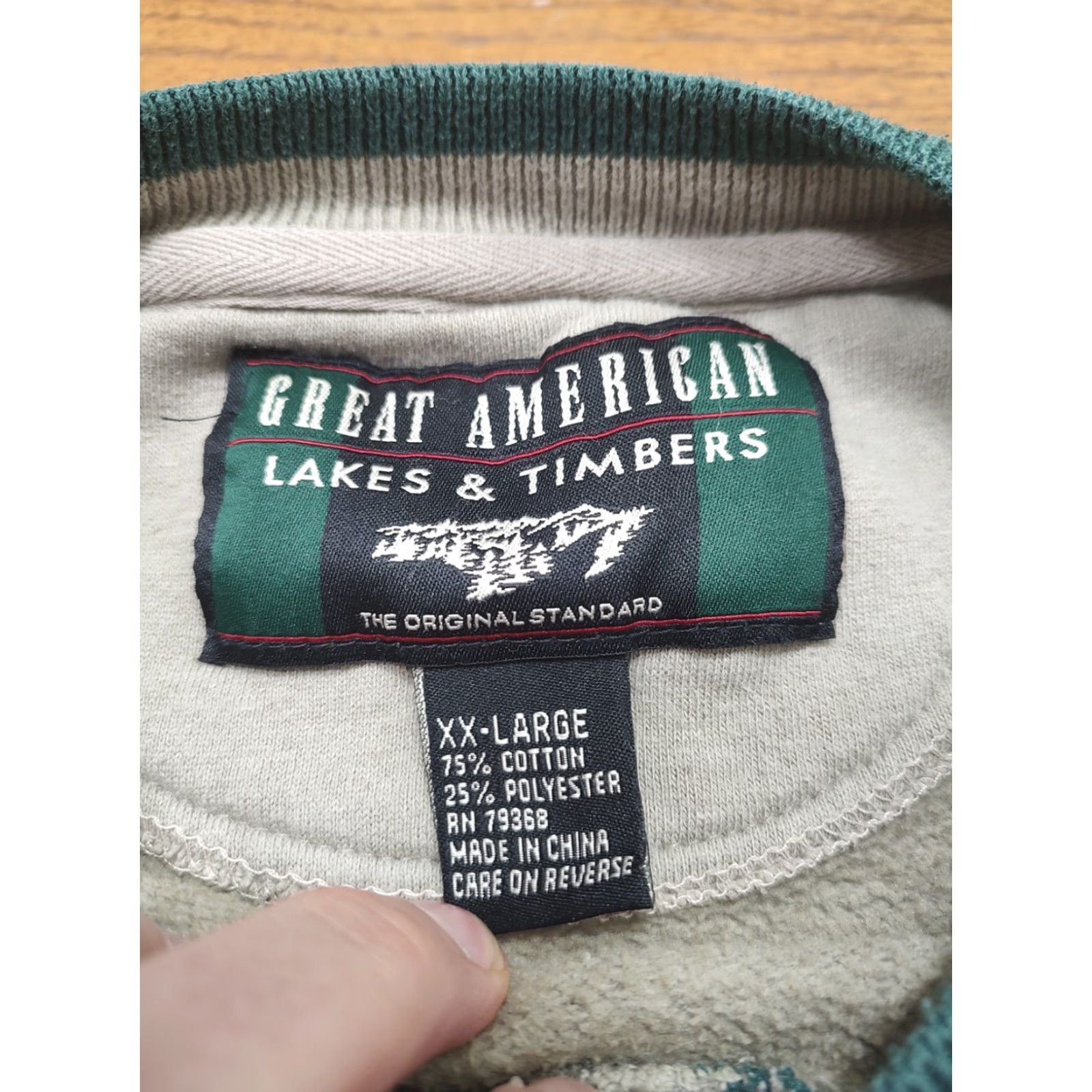 Lee VINTAGE Great American Golf Sweatshirt 2XL Mens Tan Brown Embroidered Crew Neck Pullover Sweatshirt Sports 90s Mens Size US XXL / EU 58 / 5 - 4 Thumbnail