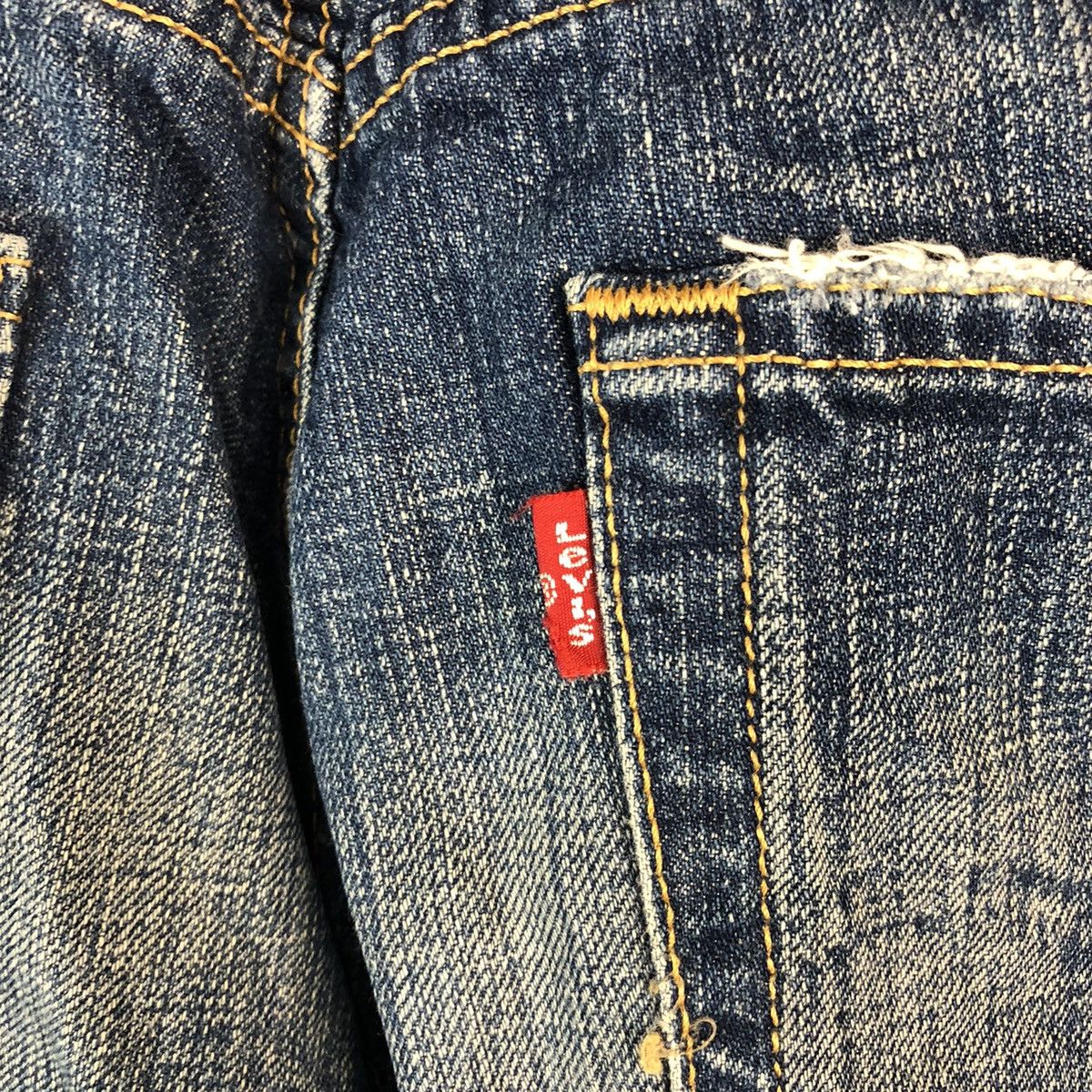 Levi's DL Levis 501 Blue ripped Distressed Denim Pants #C144 Size US 32 / EU 48 - 20 Thumbnail