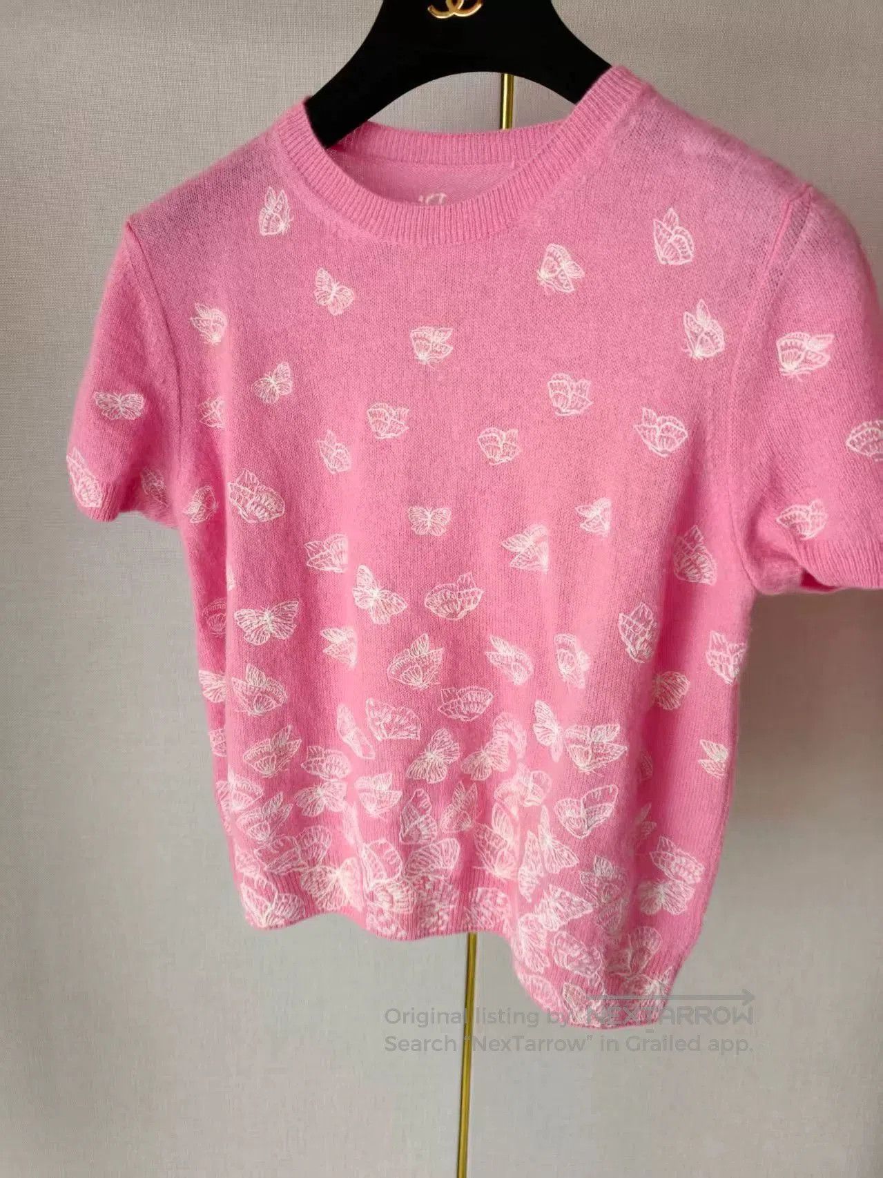 Dior Dior Pink Butterfly Pattern Sweater. Size M / US 6-8 / IT 42-44 - 1 Thumbnail