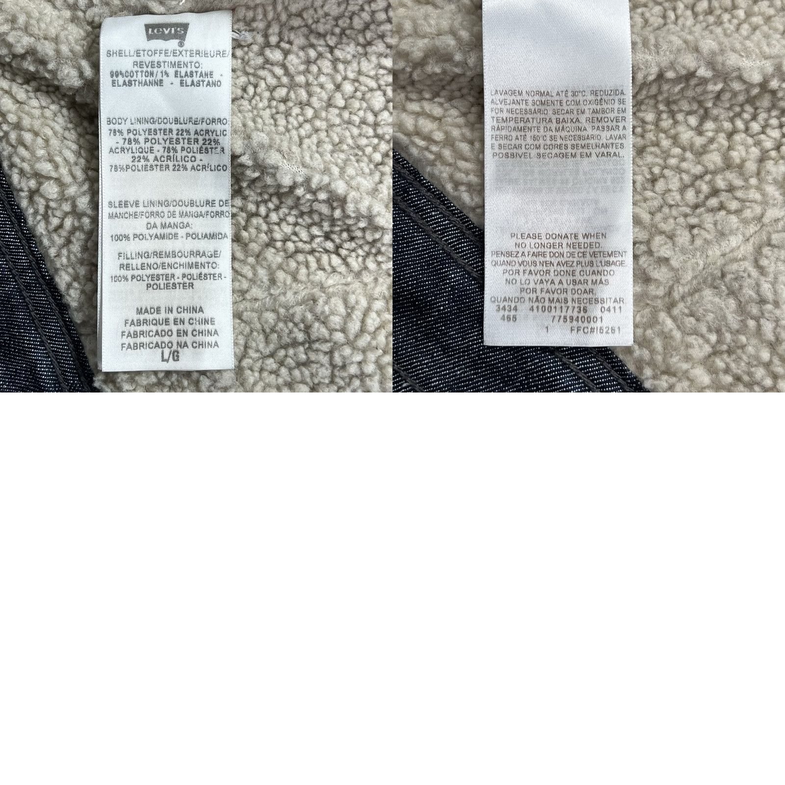 Levi's Levi's San Francisco Denim Sherpa Lined Jean Jacket Women’s Large Full Zip Blue Insulated, Regular Fit, Trucker, Classic, Wool? Size 36" / US 14 / IT 50 - 10 Thumbnail