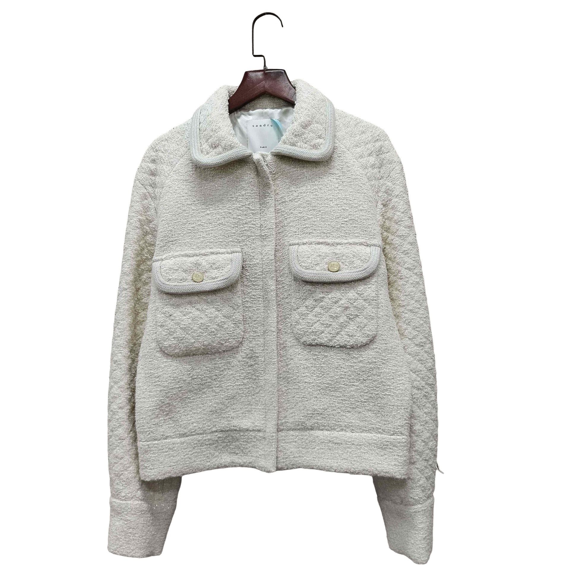 Sandro Sandro Tweed Jacket Size 34 Size XS / US 0-2 / IT 36-38 - 1 Thumbnail