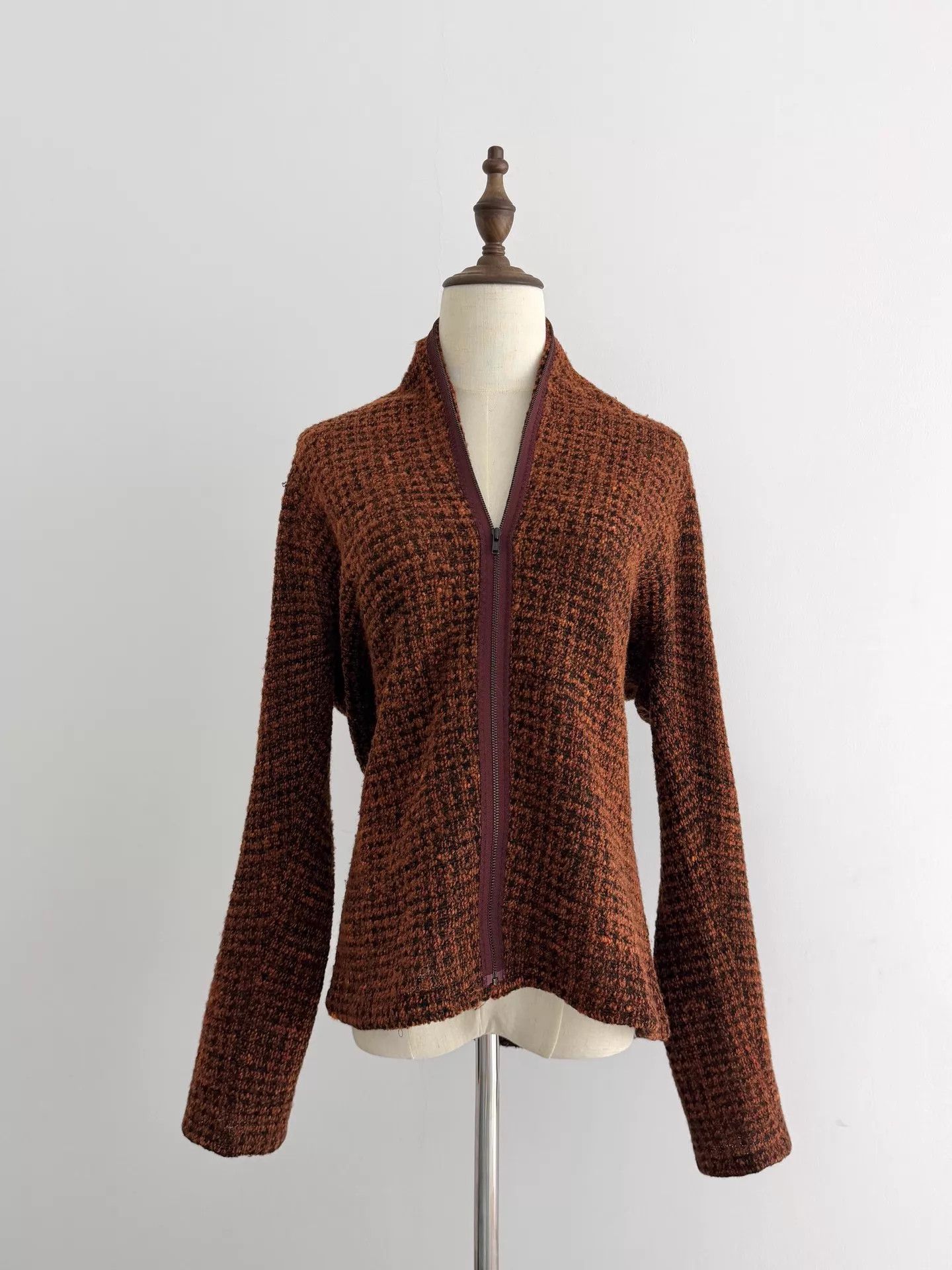Yohji Yamamoto YohjiYamamoto 2000AW Full-Zip Wool Top Size 3 Size L / US 10 / IT 46 - 9 Thumbnail