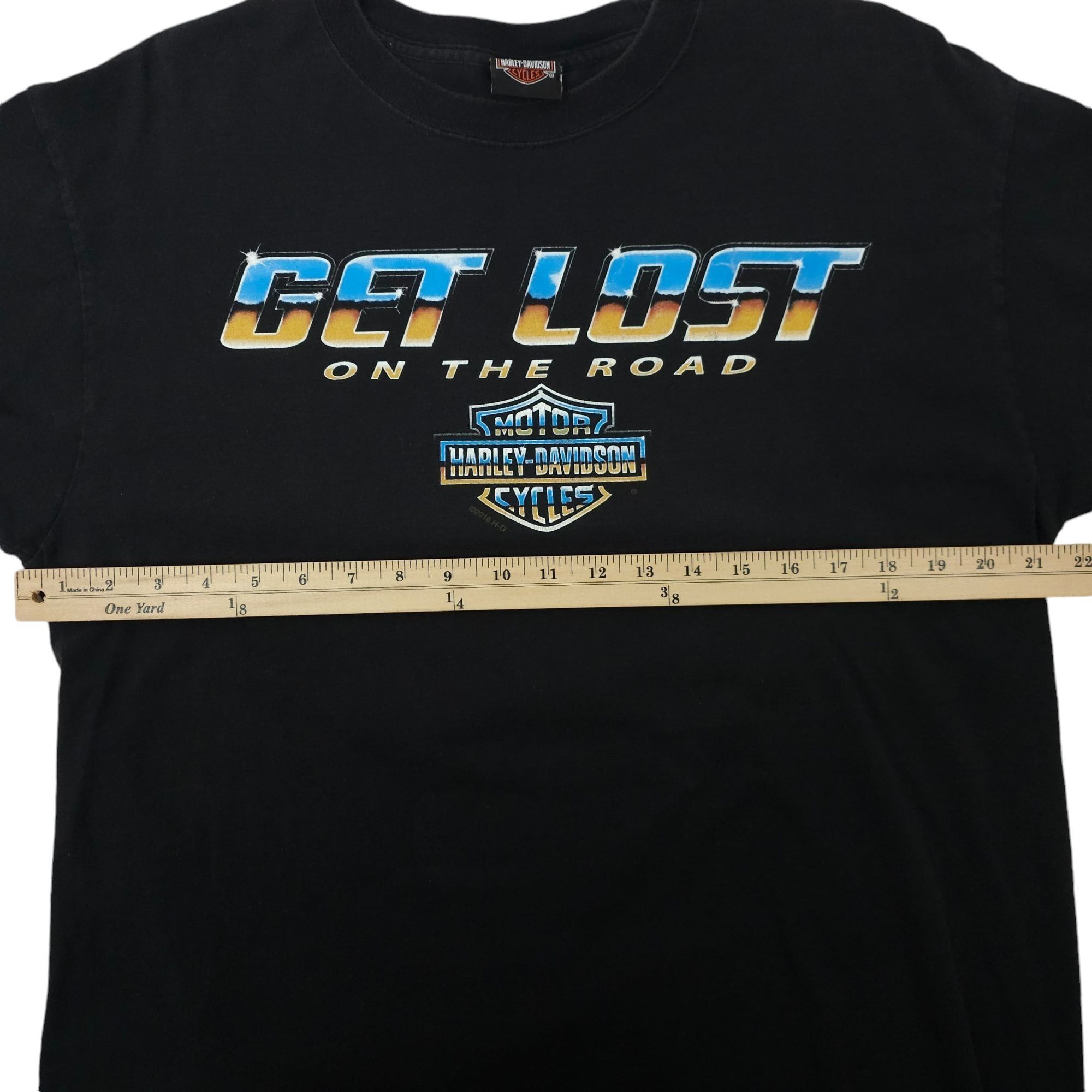 Harley Davidson Harley Davidson T Shirt L Double Sided Get Lost On The Road Size US L / EU 52-54 / 3 - 3 Thumbnail