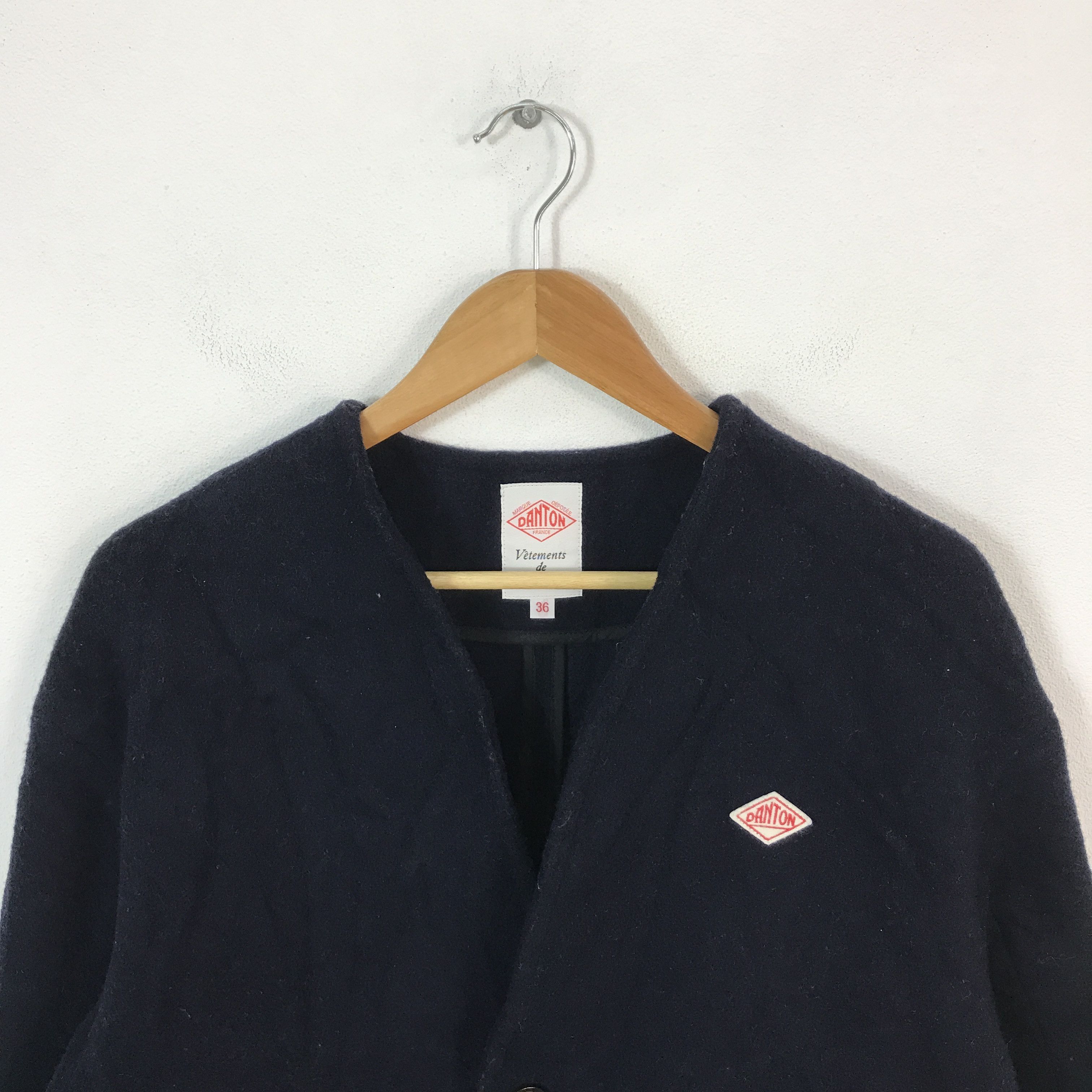 Danton Danton Wool Design Kimono Style Navy Jacket Size US L / EU 52-54 / 3 - 2 Thumbnail