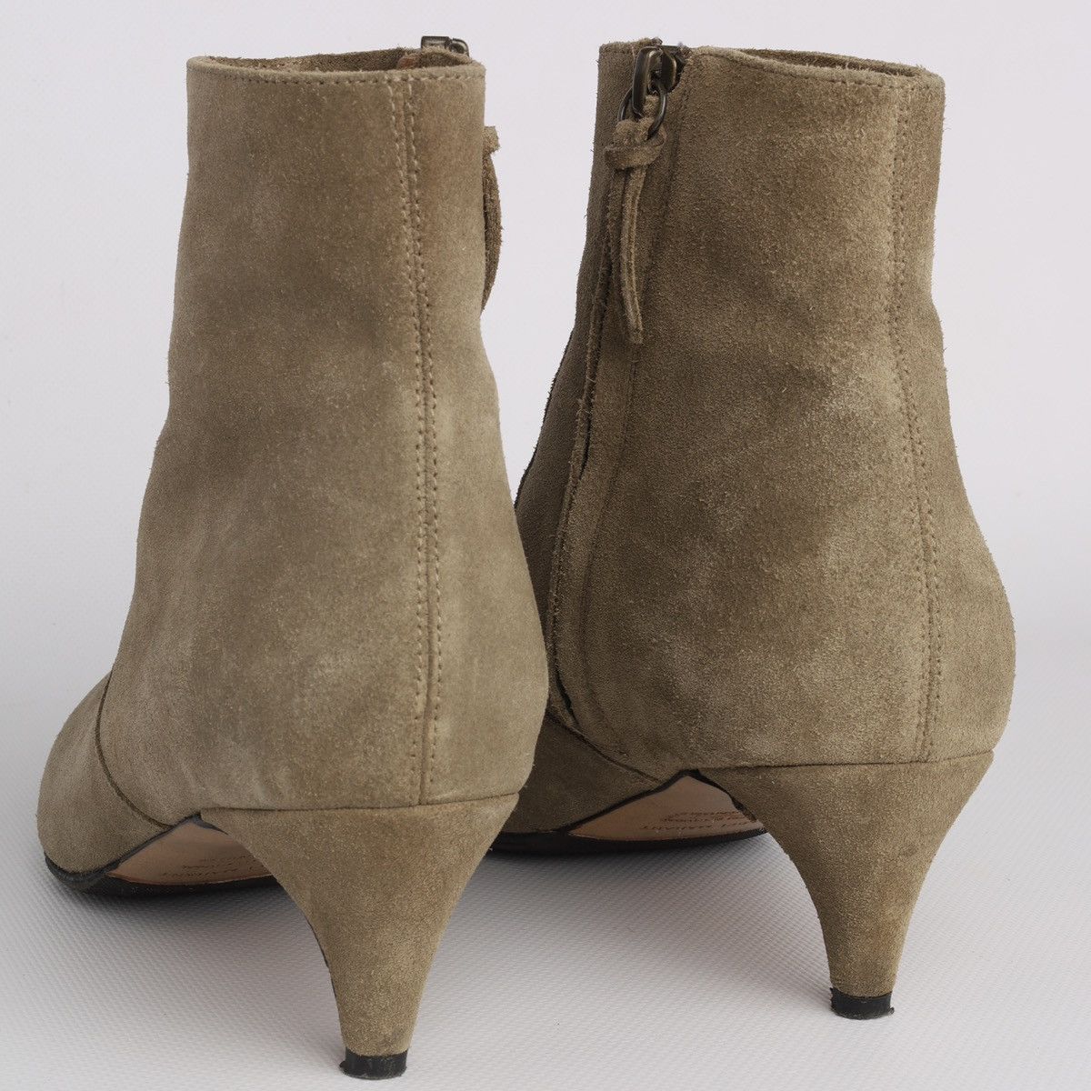 Isabel Marant Isabel Marant Suede Beige Olive Heel Shoes Boots Deone Ankle Size US 7 / IT 37 - 14 Thumbnail
