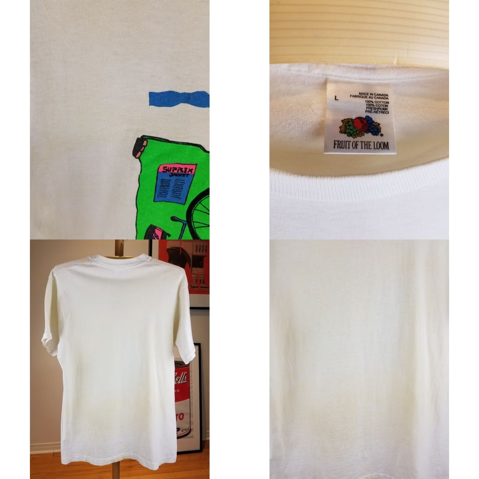 Vintage VINTAGE Louis Garneau T-Shirt L White 90s Bike Cycling Single Stitch Size US L / EU 52-54 / 3 - 8 Thumbnail